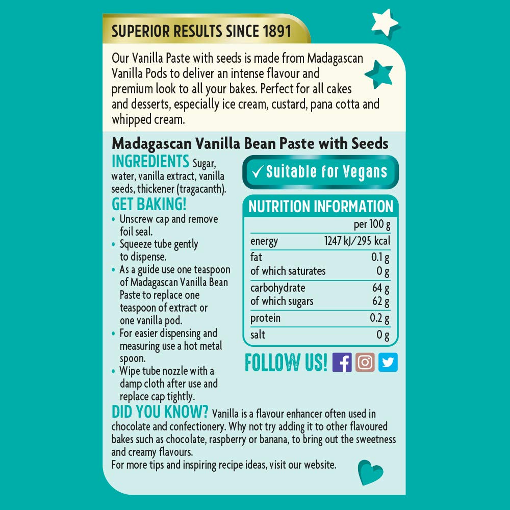 Dr. Oetker Madagascan Vanilla Bean Paste - Natural Baking Ingredient with Real Seeds 4