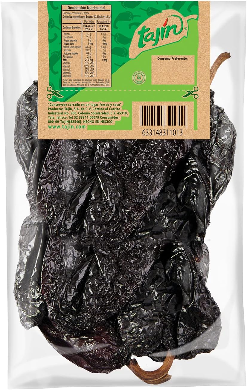 Tajin Dried Ancho Chillies - Whole Ancho Chilli Peppers 75g 3