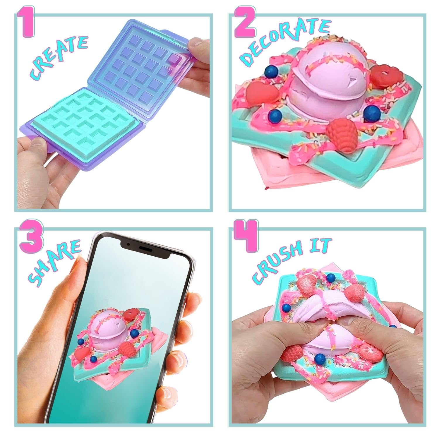 So Slime Sensations Sugary Crush Deluxe Pack - Make Fun Slime Treats with Multi-Textured Slime & Accessories 6