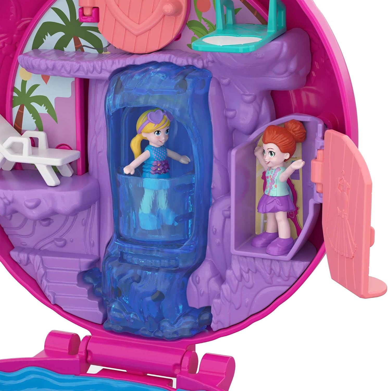 Polly Pocket Pocket World Flamingo Floatie Compact with Surprise Reveals, Micro Dolls & Accessories - Ages 4-10 6