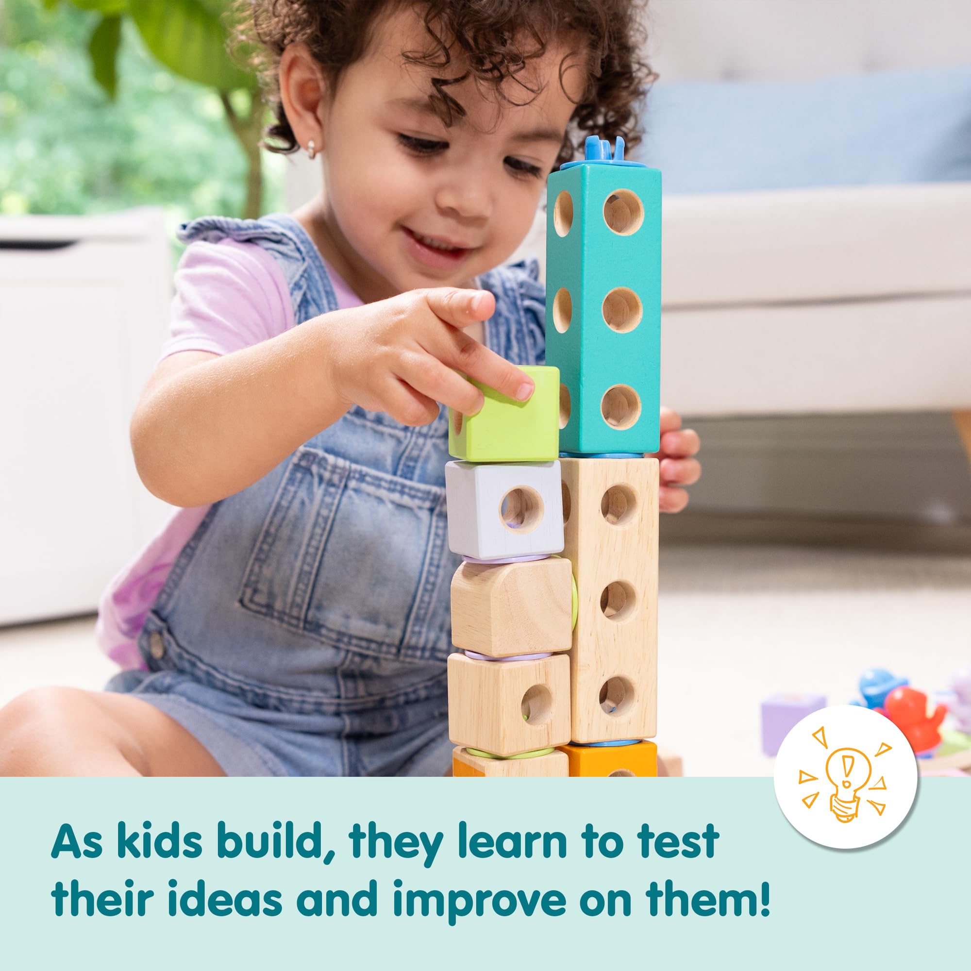 Melissa & Doug Blockables Town Snap And Play Connectable Wooden Blocks Set | Ages 2-7 | 73 Pieces 4