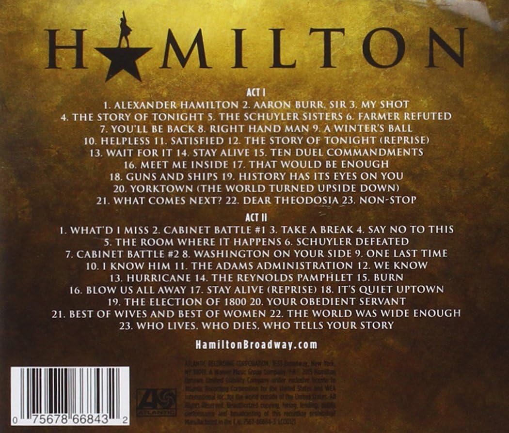Hamilton (Original Broadway Cast Recording) - Audio CD