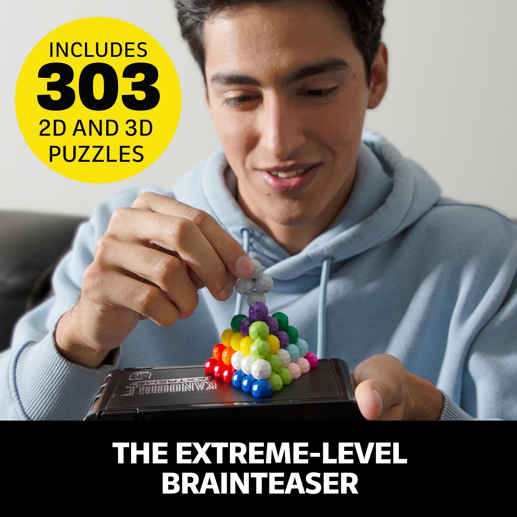 Educational Insights Kanoodle Extreme Puzzle Game - 300 Puzzles | Ages 8 to Adult | Portable