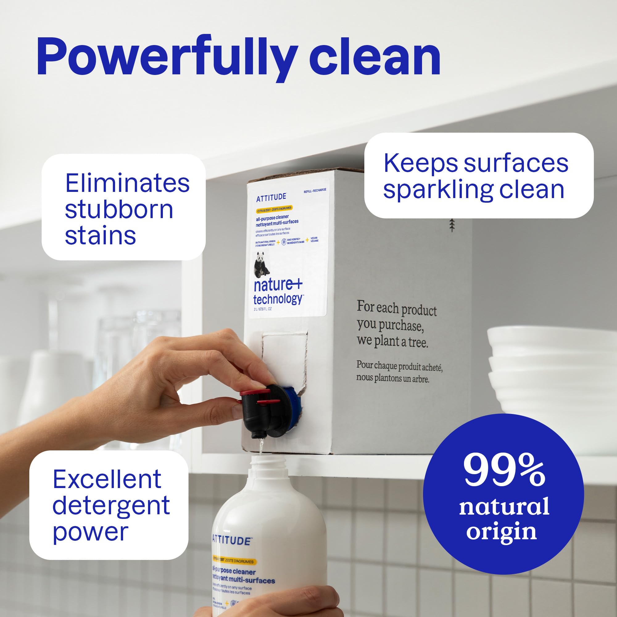 ATTITUDE All Purpose Cleaner Spray - EWG Verified, Vegan, Grapefruit Scent | 800 ml 3