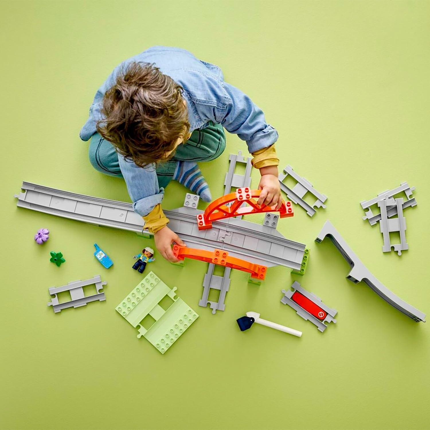 LEGO DUPLO Train Bridge and Tracks Expansion Set - Educational Building Toy for Toddlers 2+ 8