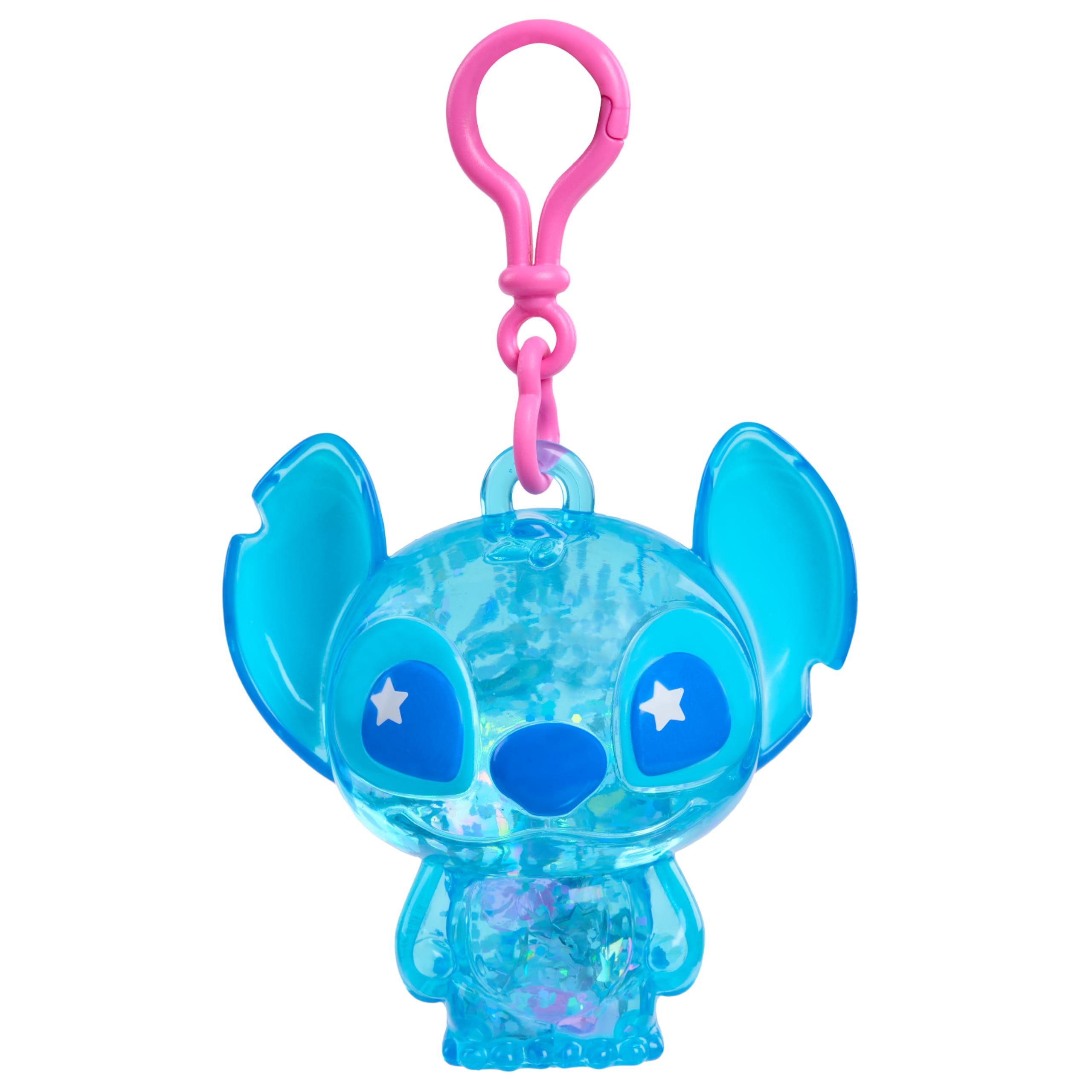 Just Play Disney Stitch Swirl-a-Stitch Figur zum Anklipsen, 7,6 cm großes, mit Flüssigkeit gefülltes Glitzerspielzeug mit bunten Perlen 3