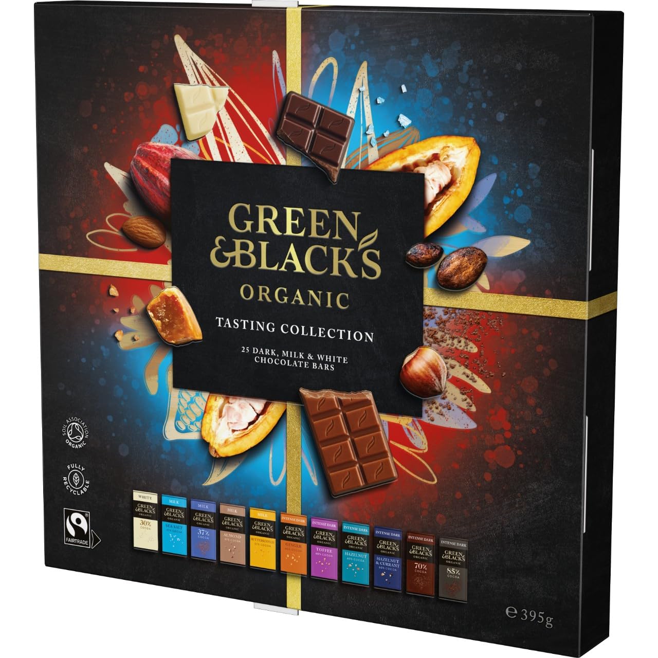 Green &amp; Black's Bio-Schokoladenriegel der Tasting Collection, 395 g 14