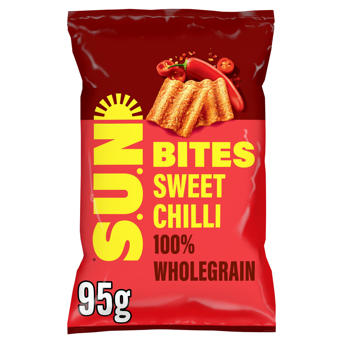 Sunbites Sweet Chilli Sharing Snacks - 100% Wholegrain, High Fibre | 95g 3