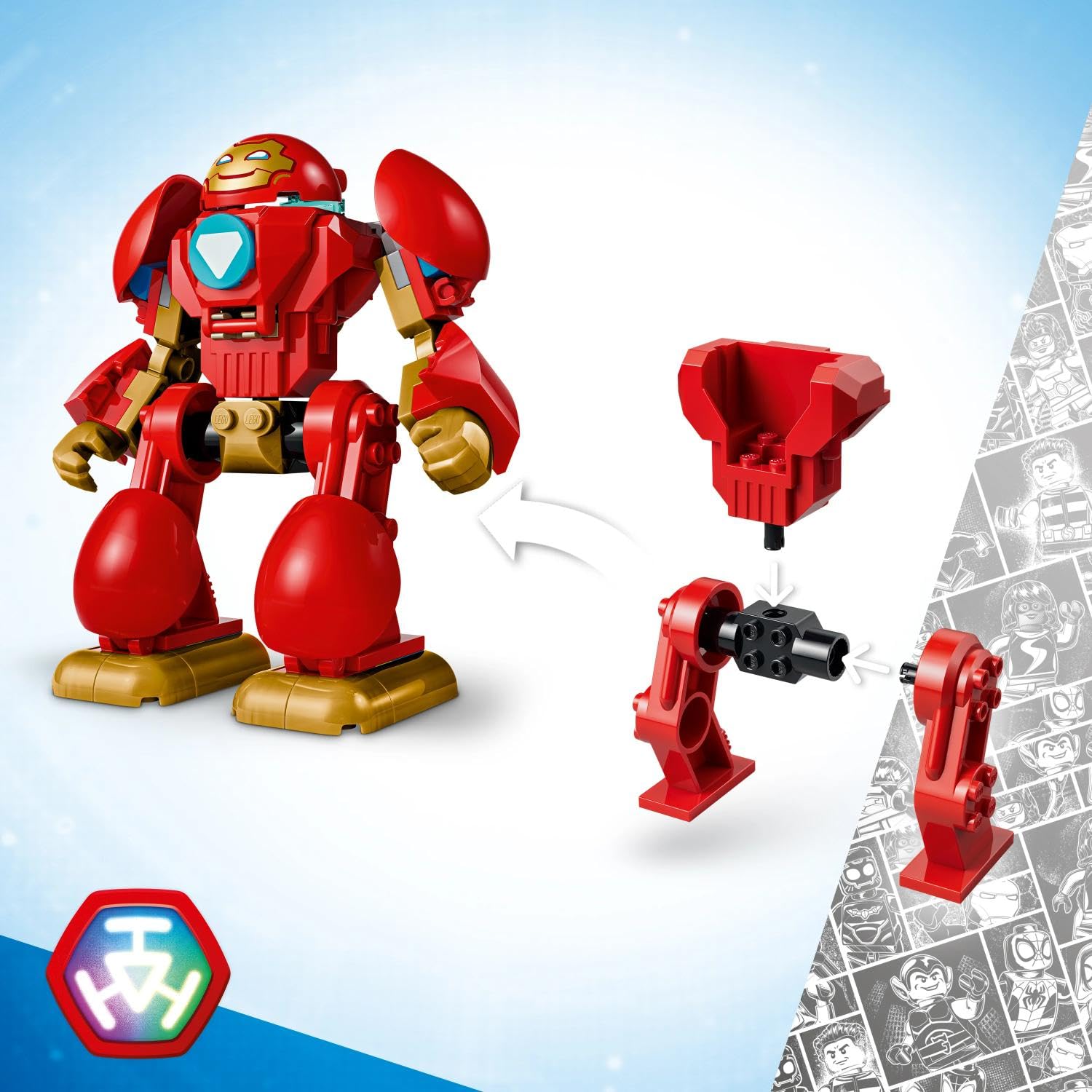 LEGO Marvel Ultron vs. Iron Man Building Set | Ages 4+ | Includes 2 Minifigures & Mech 2