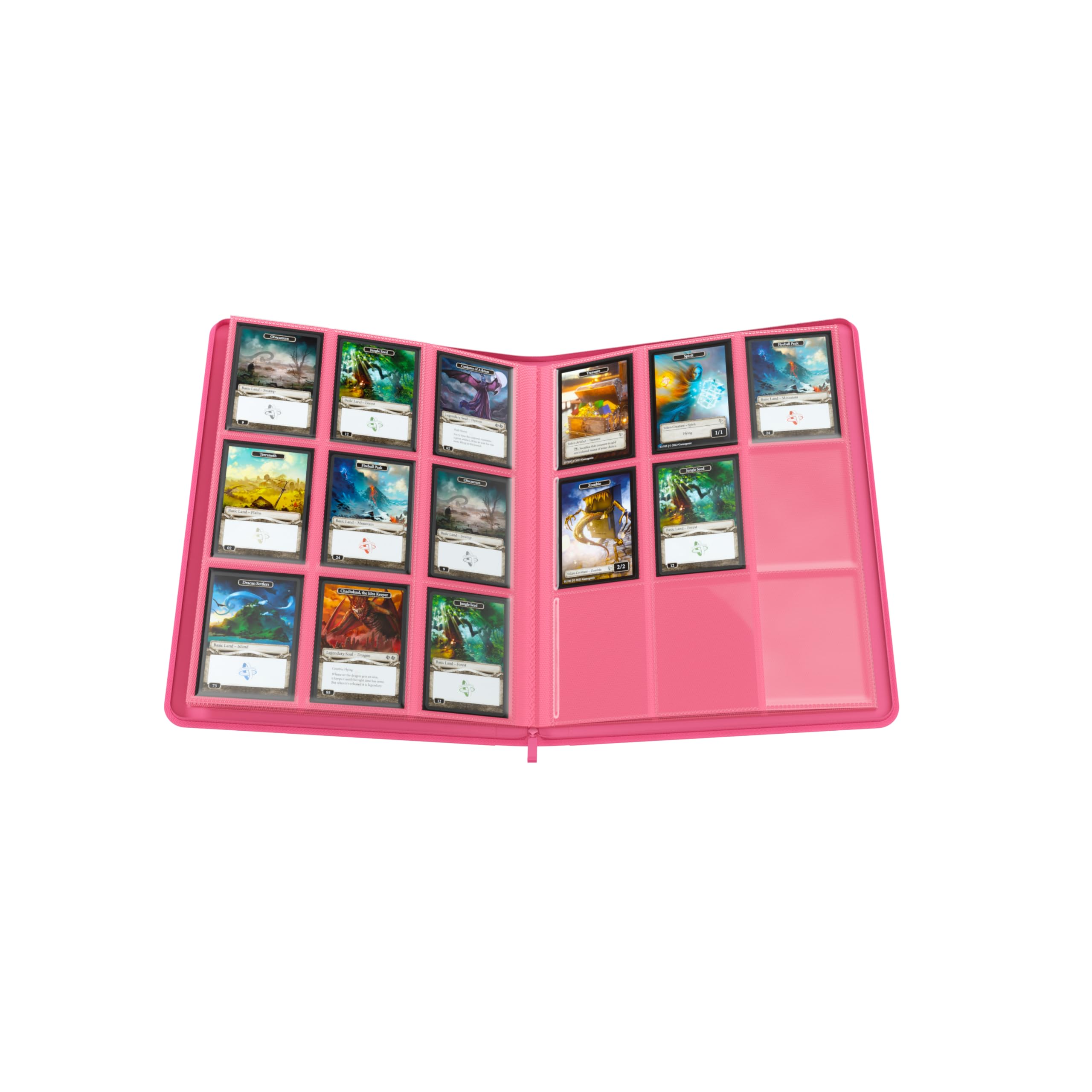 Gamegenic Zip-Up Album 18-Pocket - Pink Trading Card Game Organizer 5