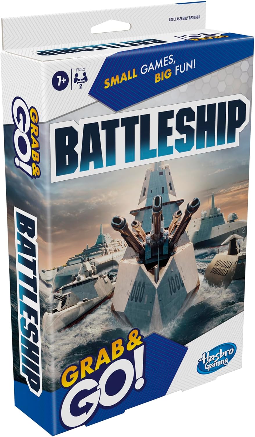 Hasbro Gaming Battleship Grab and Go Game, tragbares Strategie-Brettspiel für 2 Spieler 4