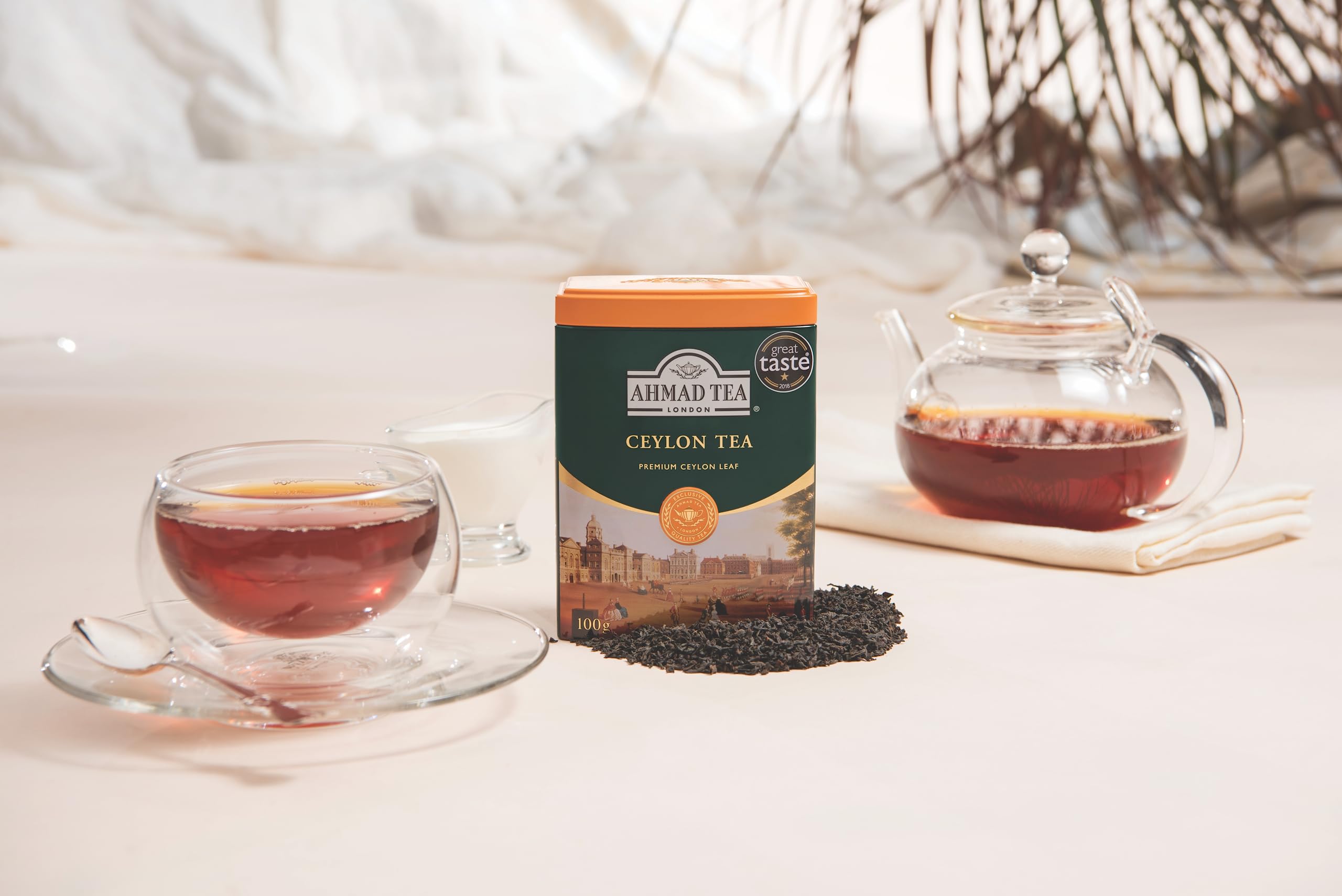 Ahmad Tea English Scene Caddy – 100 g loser Ceylon-Schwarztee 3