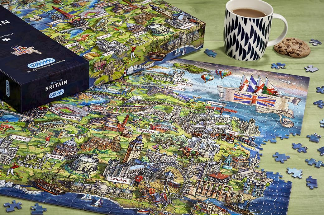 Gibsons London Landmarks Jigsaw Puzzle - 1000 Pieces | Premium Recycled Board | Includes Poster 3