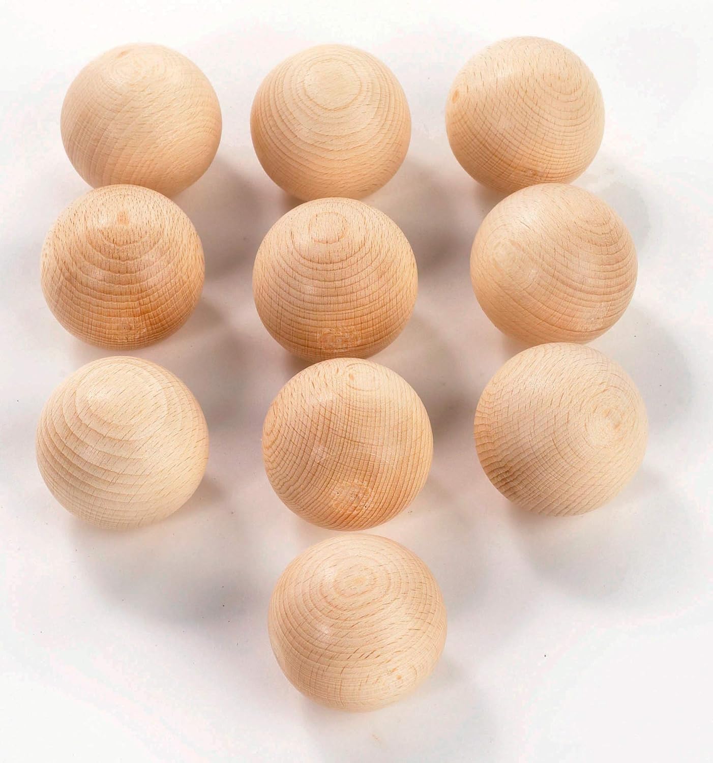 TickiT Wooden Sensory Heuristic Balls - Natural Beechwood Playset for Early Learning 5