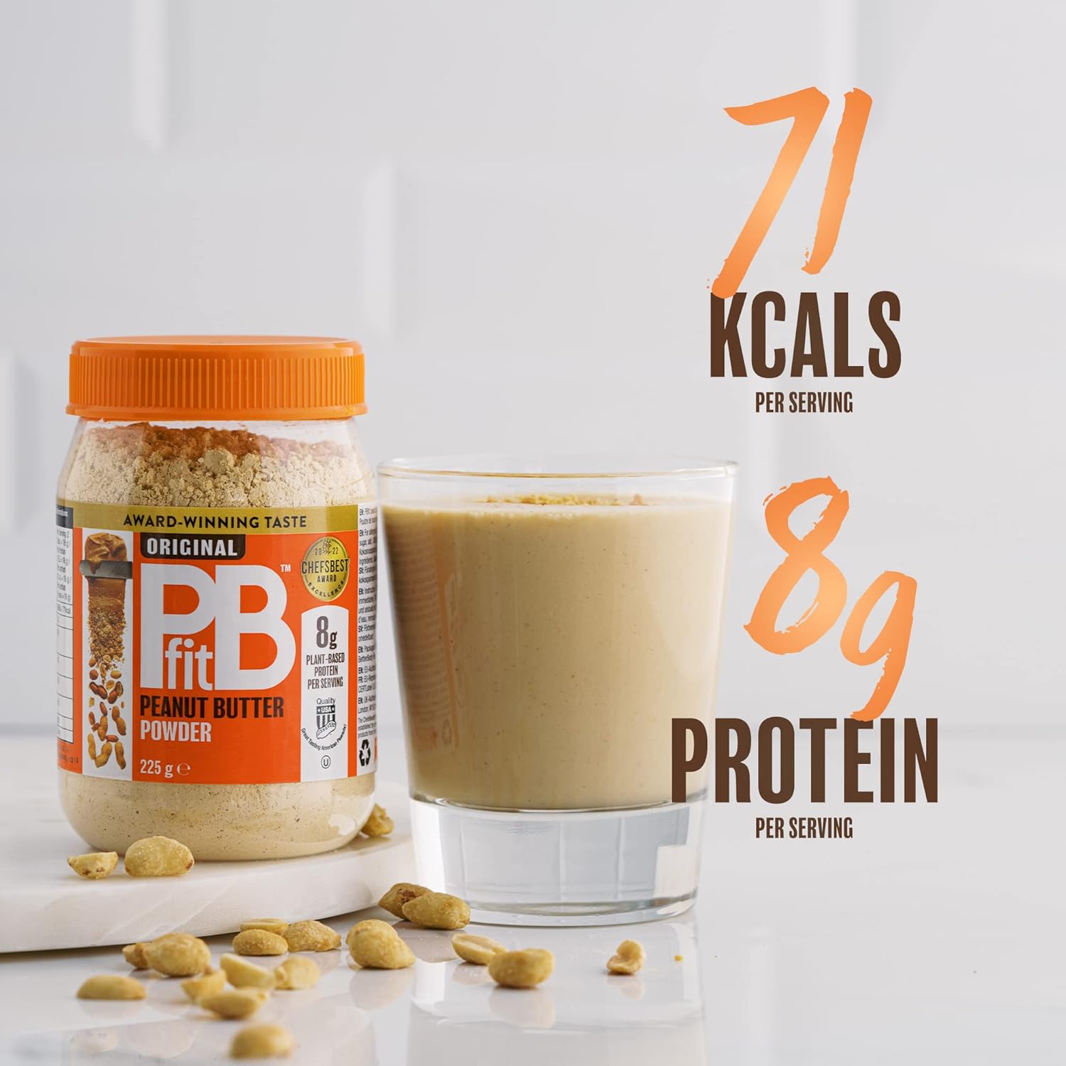 PBfit Peanut Butter Powder - 87% Less Fat, High Protein, Gluten Free, 225g 4