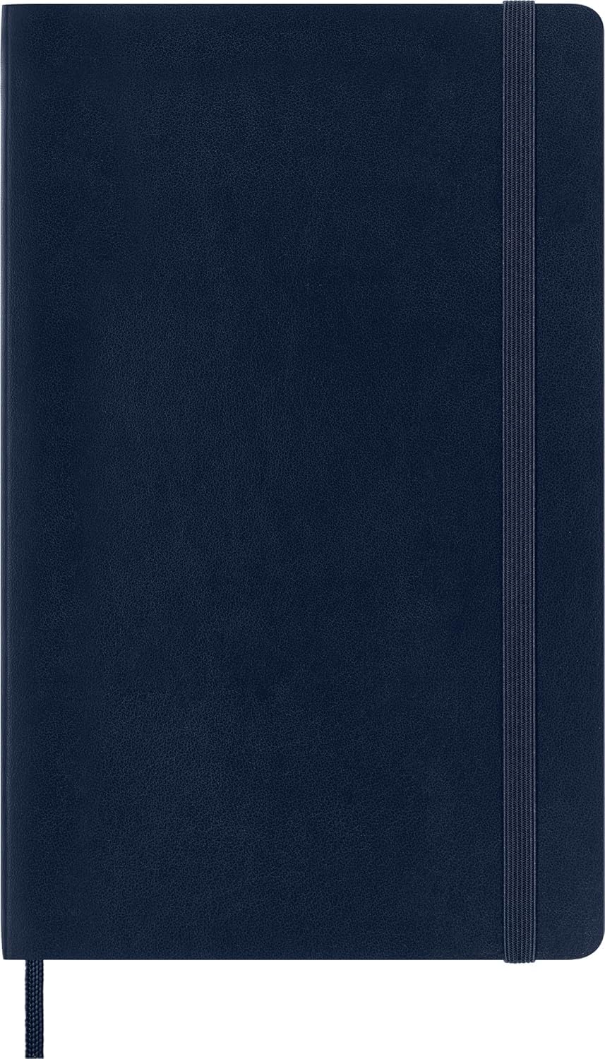 Moleskine Classic Notebook - Soft Cover Ruled Paper Journal | Sapphire Blue | Large A5 | 192 Pages