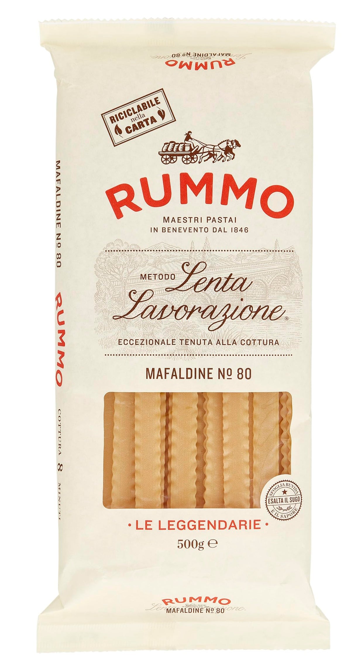 Rummo Mafaldine No.80 Pasta - 500g | Premium Italian Long Pasta