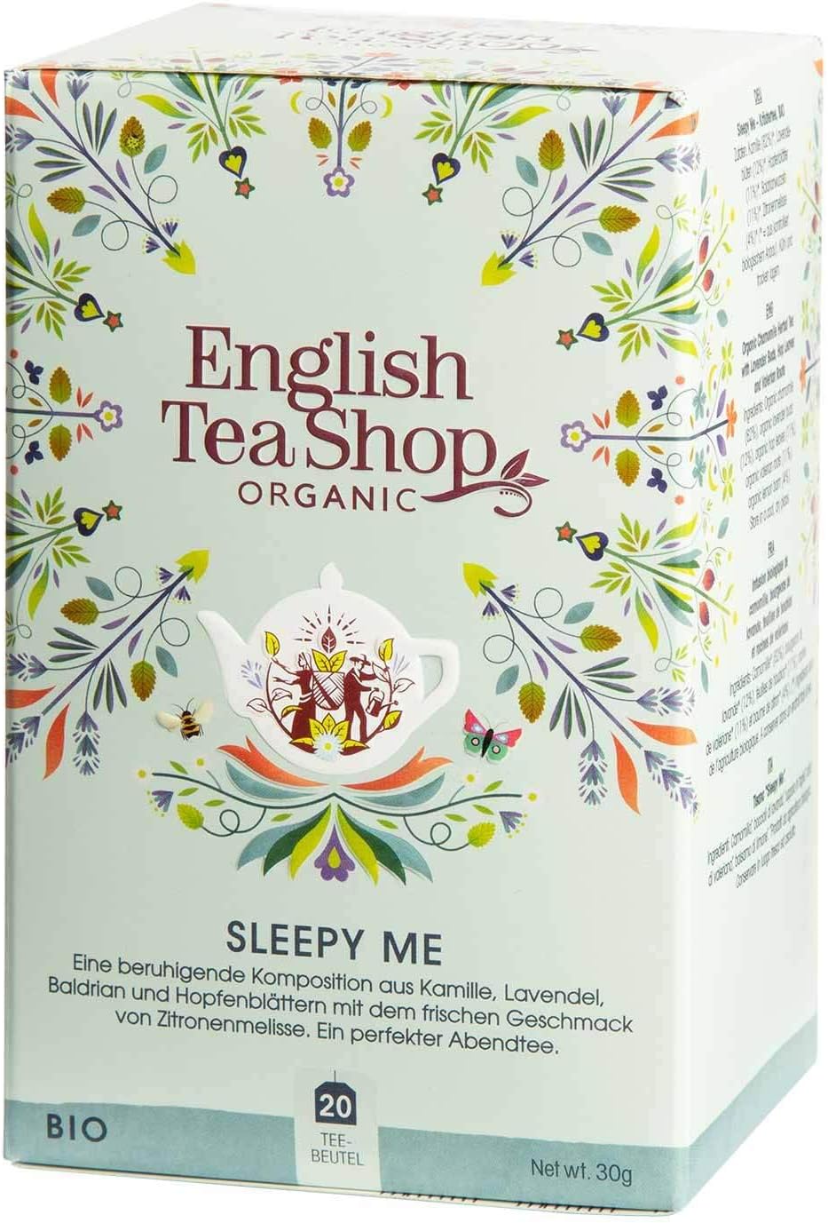 English Tea Shop Organic Sleepy Me - 20 Paper Tea Bag Sachets, 30 g