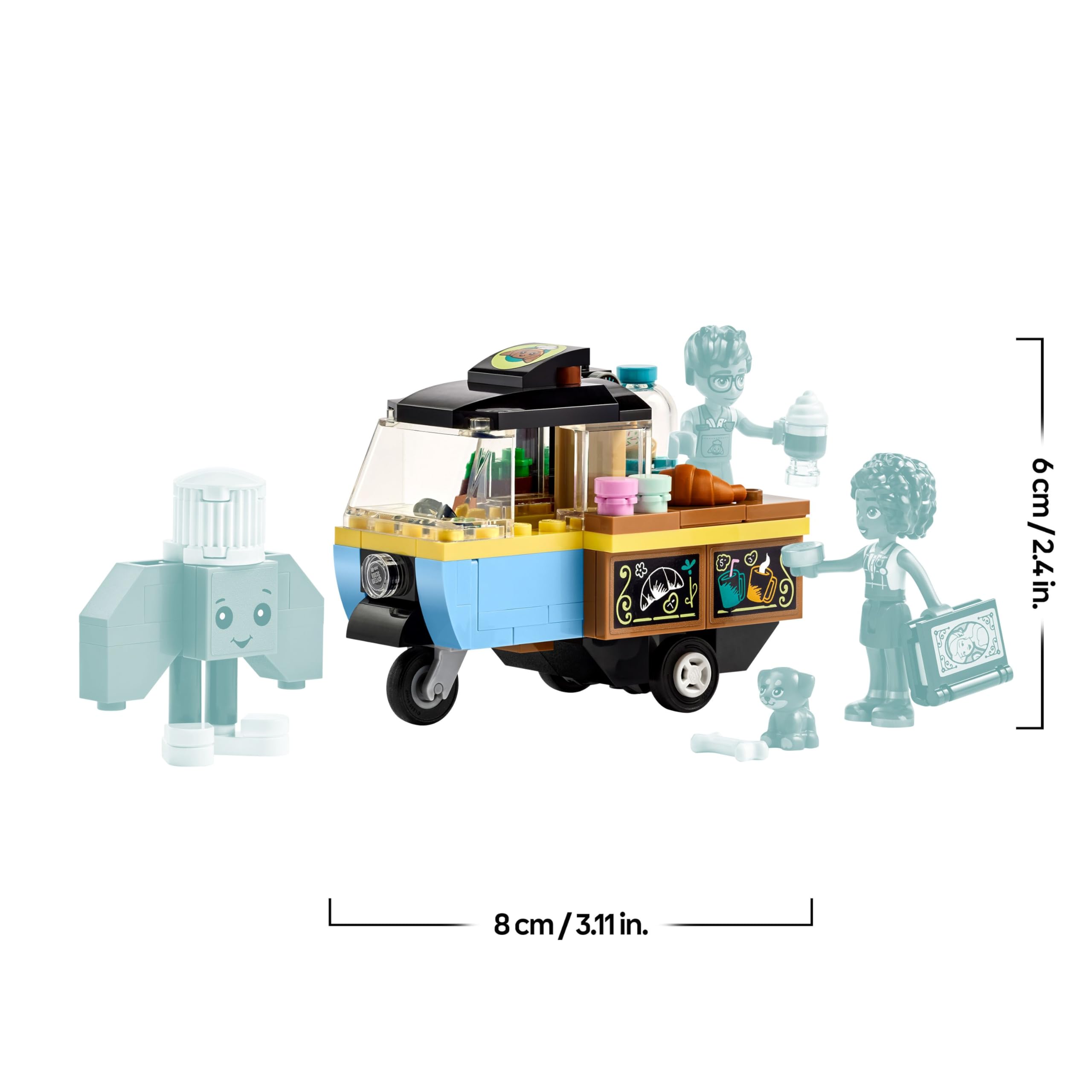 LEGO Friends Mobile Bakery Food Cart - Building Set with 2 Mini-Dolls & Dog Figure for Kids 6+ 9