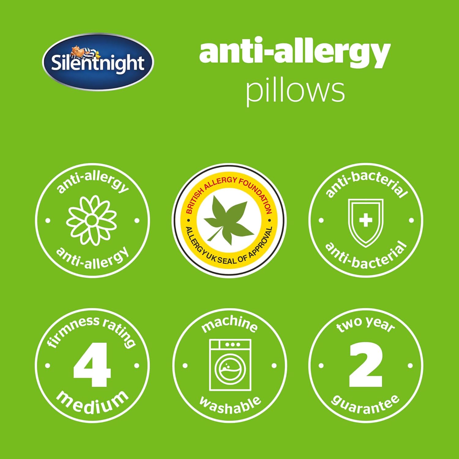 Silentnight – Anti-Allergie-Mikrofaser-Kissen, 2er-Pack (Twin) 11
