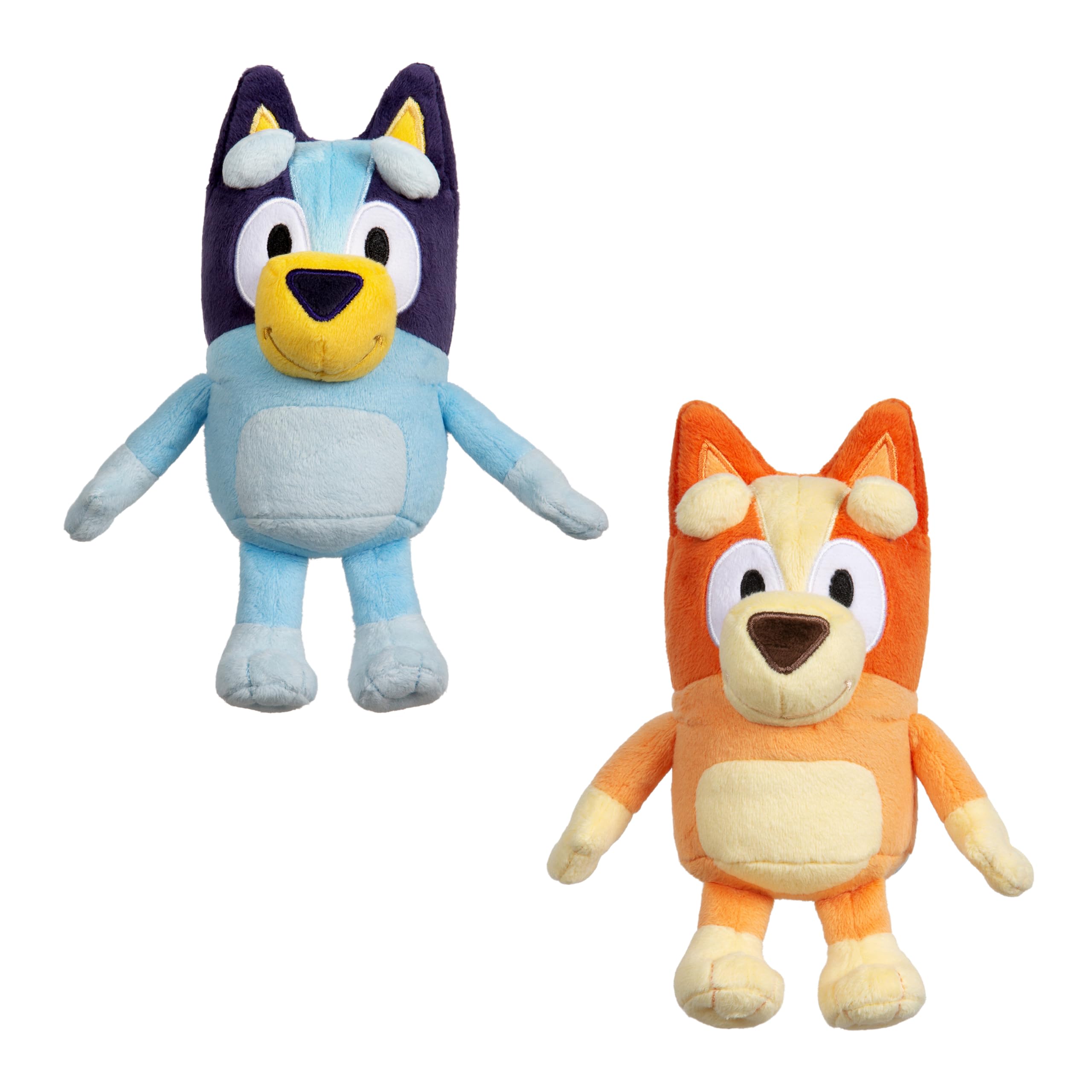 Bluey 2 Pack Plush - 8 inch Collectible Characters | Deluxe Soft Fabrics