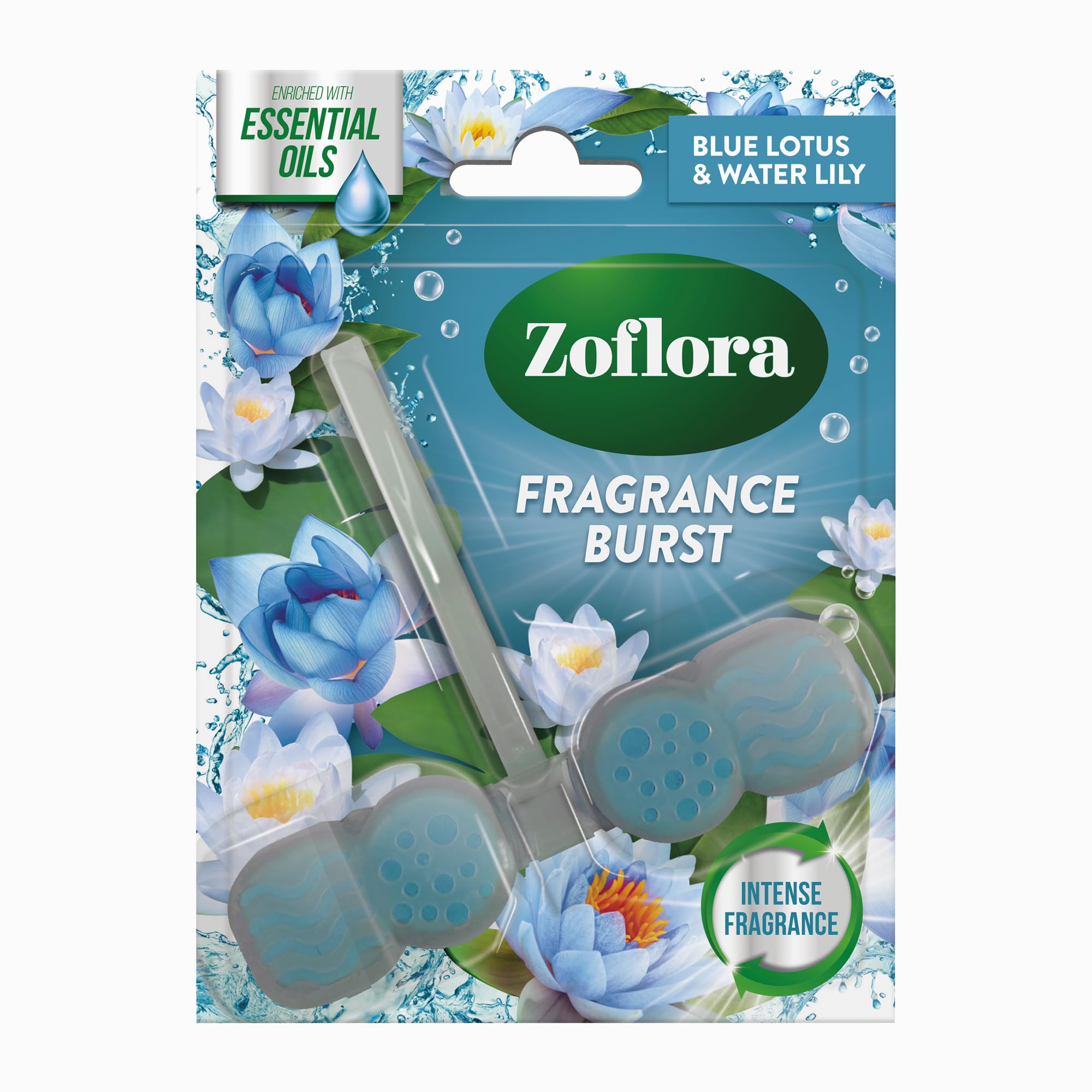 Zoflora - Toilettenrandstein mit Blauem Lotus und Seerose, 48 g