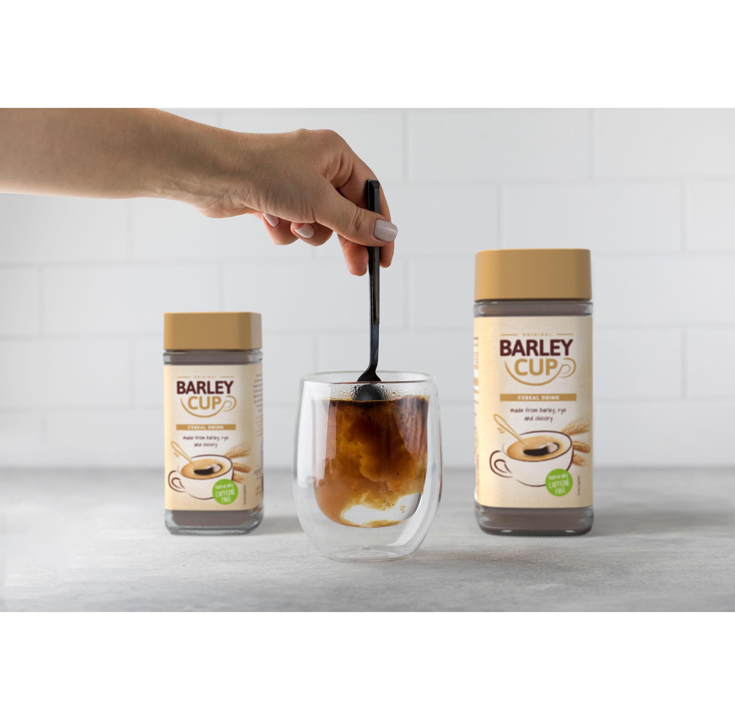 Barleycup Instant-Getreidegetränk 200 g – Koffeinfreier veganer Kaffeeersatz mit gerösteter Gerste, Roggen und Chicorée 3