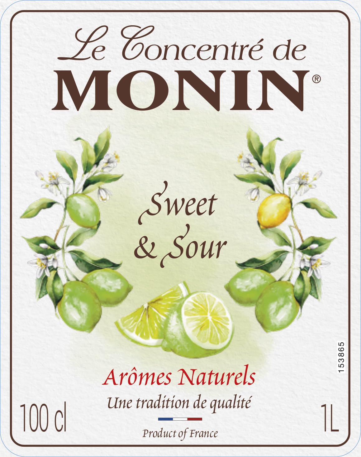 MONIN Premium Süß-Sauer-Mix 1L - Zitronen-Limetten-Cocktailsirup 6