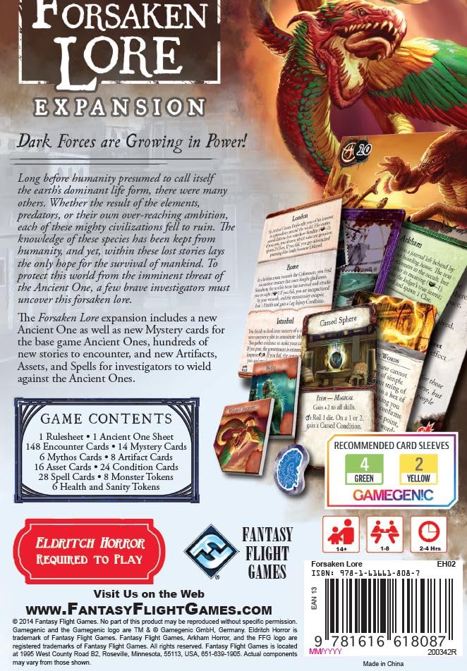 Fantasy Flight Games Eldritch Horror: Forsaken Lore-Erweiterung 6