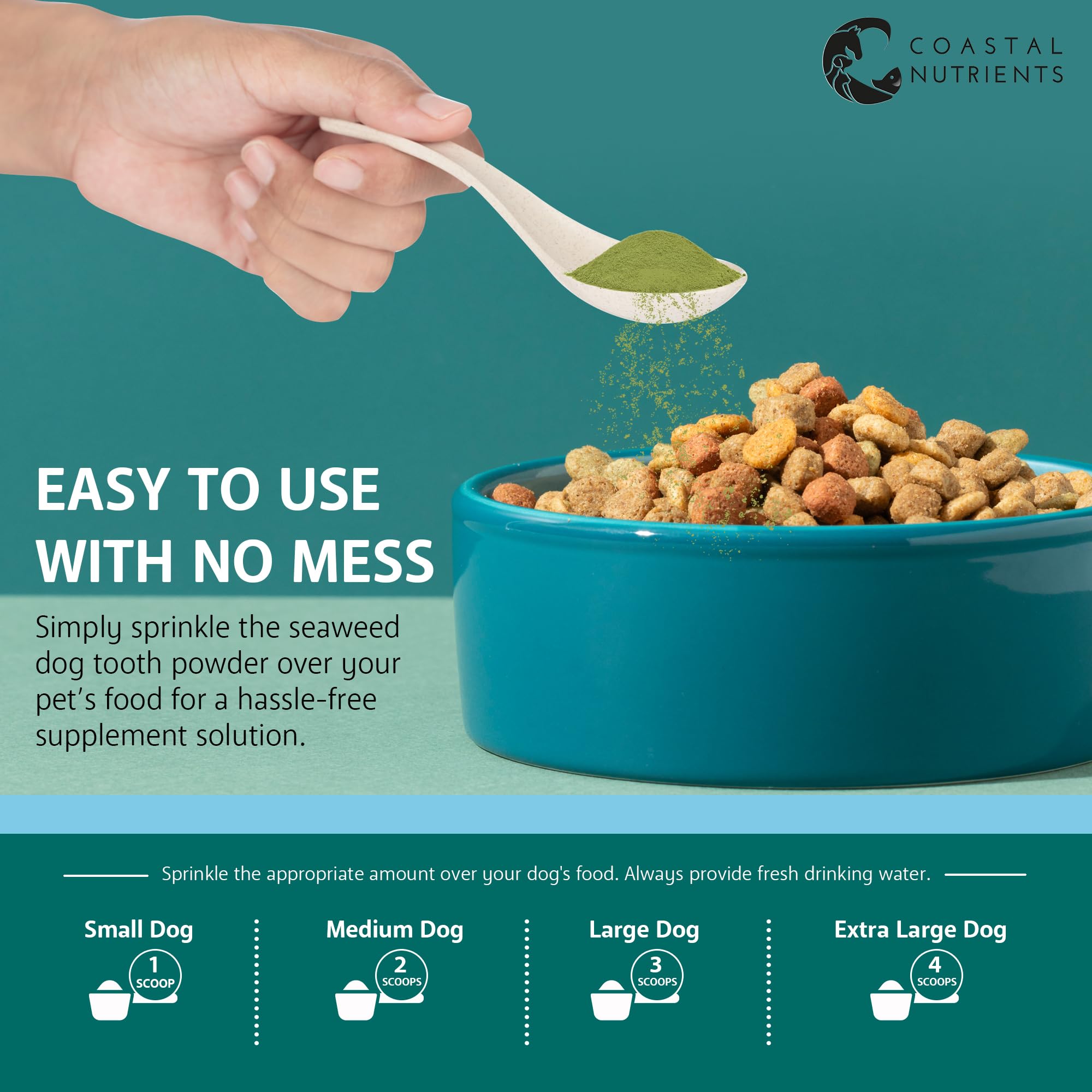 Coastal Nutrients Sea Dog Dental Powder for Dogs - Oral Hygiene & Gut Health | 250 g 3