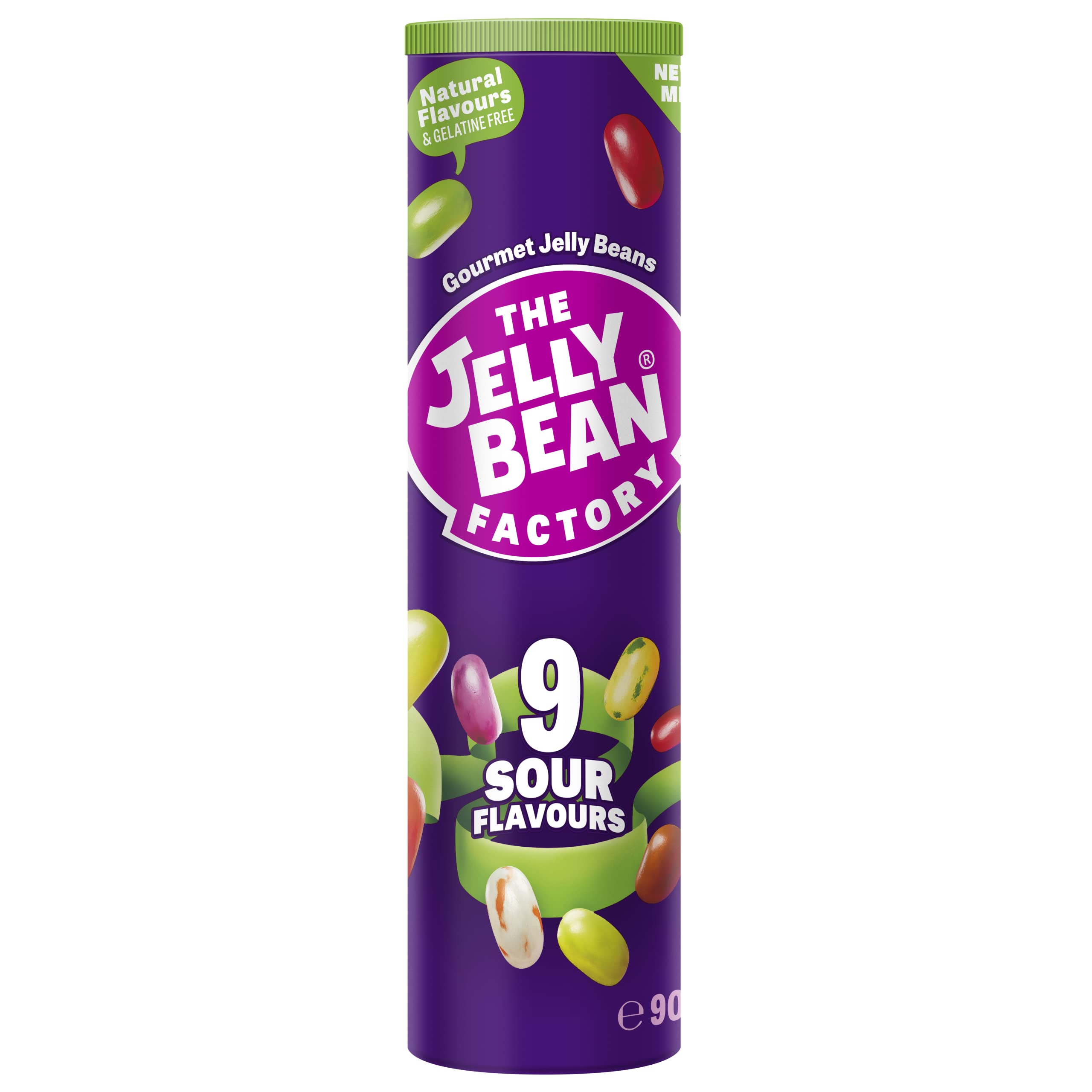 The Jelly Bean Factory Sour Tube – 5 neue saure Geschmacksrichtungen – Glutenfrei, Gelatinefrei