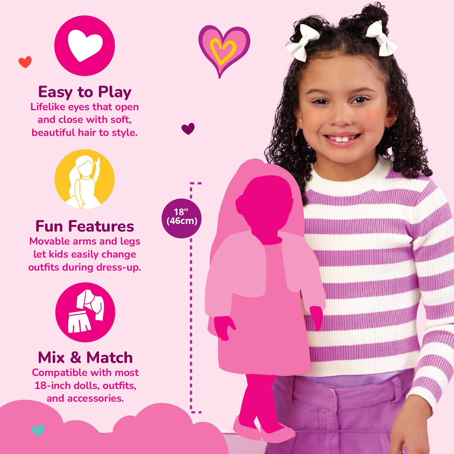 Our Generation Maria Fashion Doll - 46cm Sleepover Playset with Elephant Plush 9