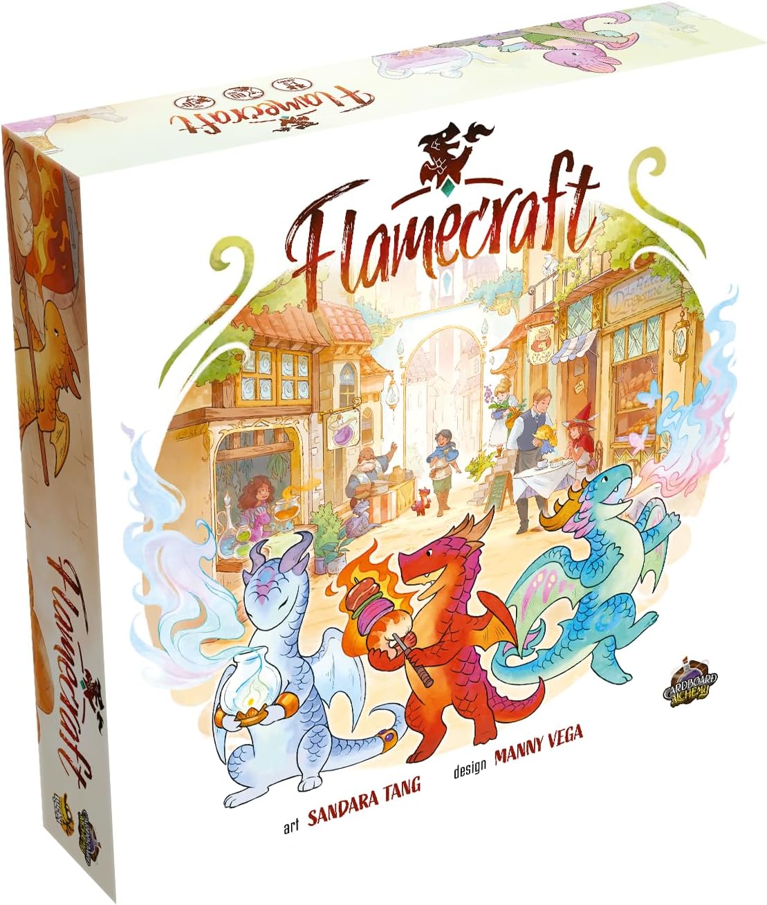 Lucky Duck Games Flamecraft Board Game | English Version | Strategy Worker Placement Game