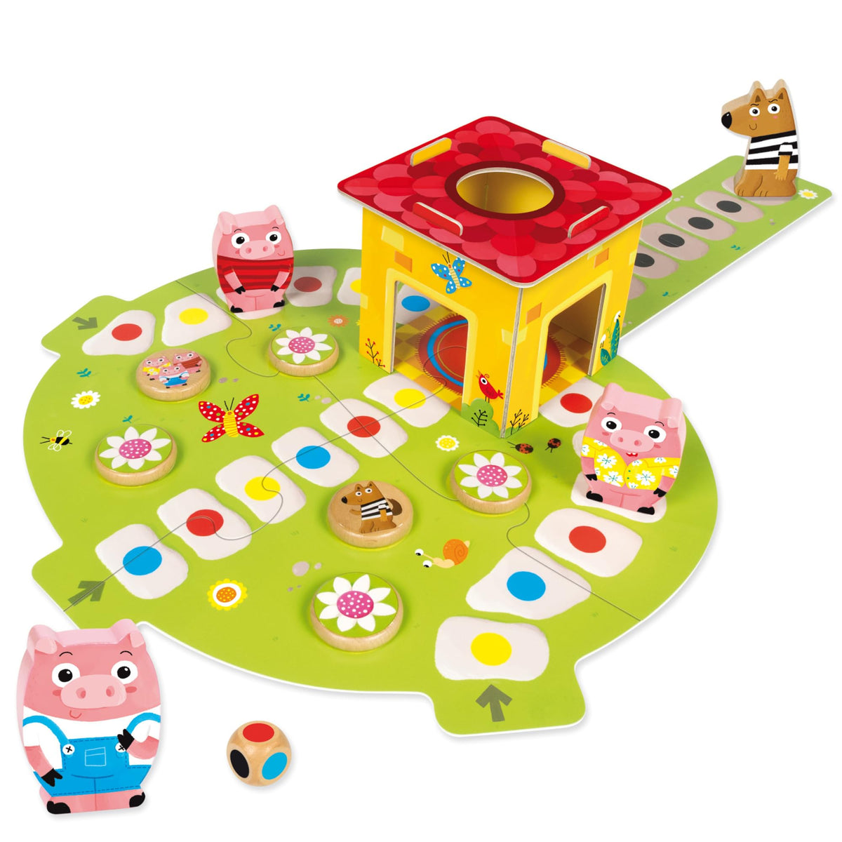 Goula 3 Little Pigs Game - Cooperative Board Game & Jigsaw Puzzle | Ages 2+ | 1-4 Players 4