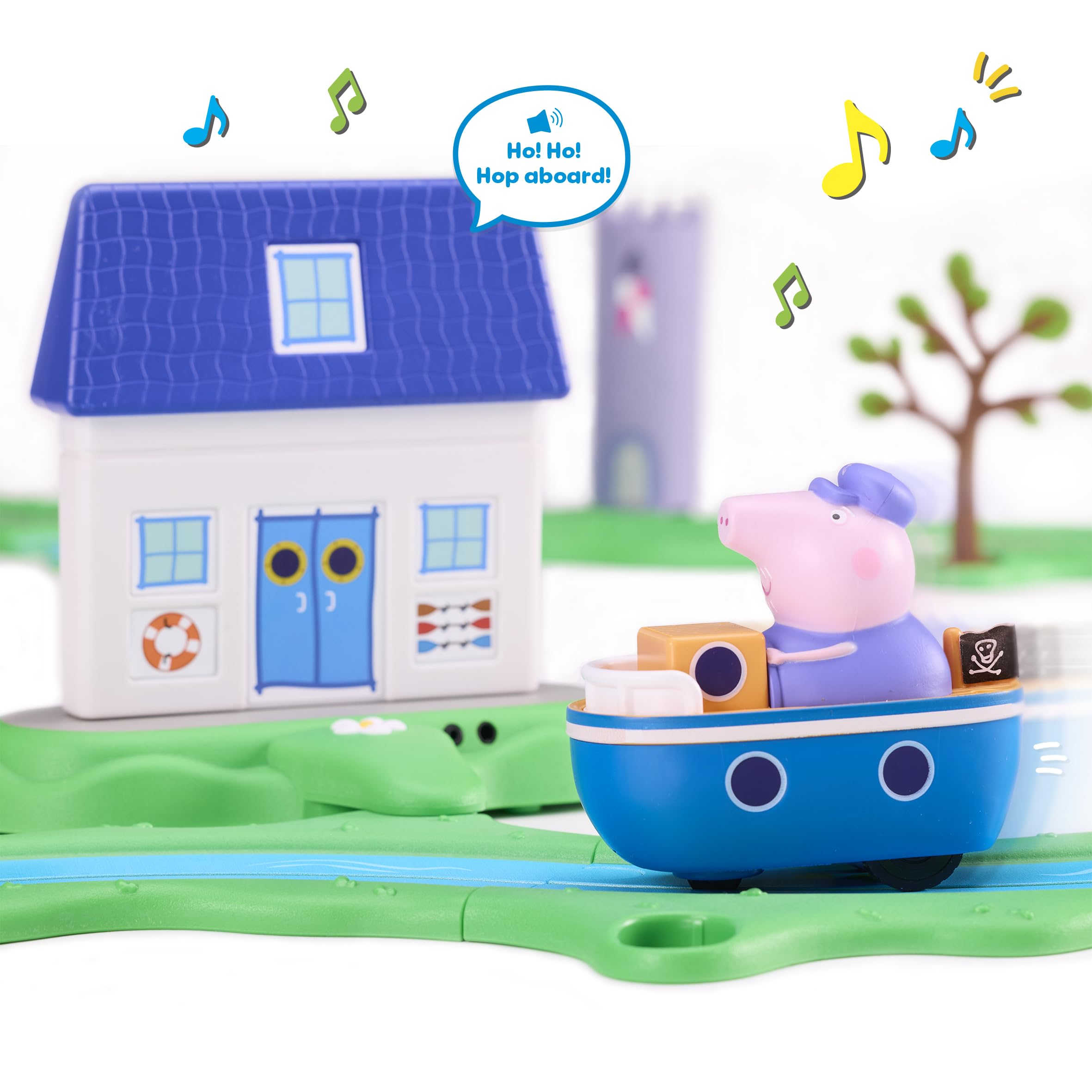 Peppa Pig Whizz Around Bobbing Along Boat Trip - Motorised Vehicle Playset for Ages 24 Months+ 3