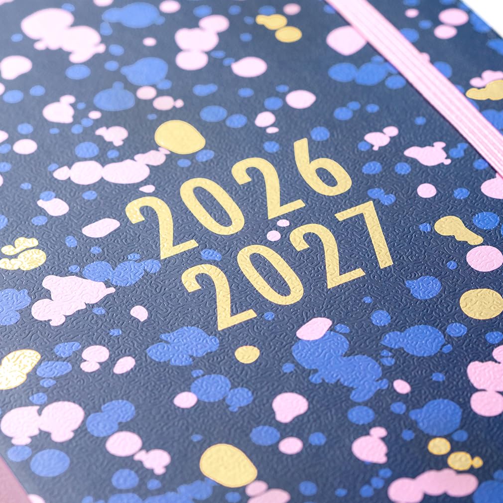 Busy B A5 Day-A-Page Academic Diary | Aug '26 - Aug '27 | Navy Spray Cover