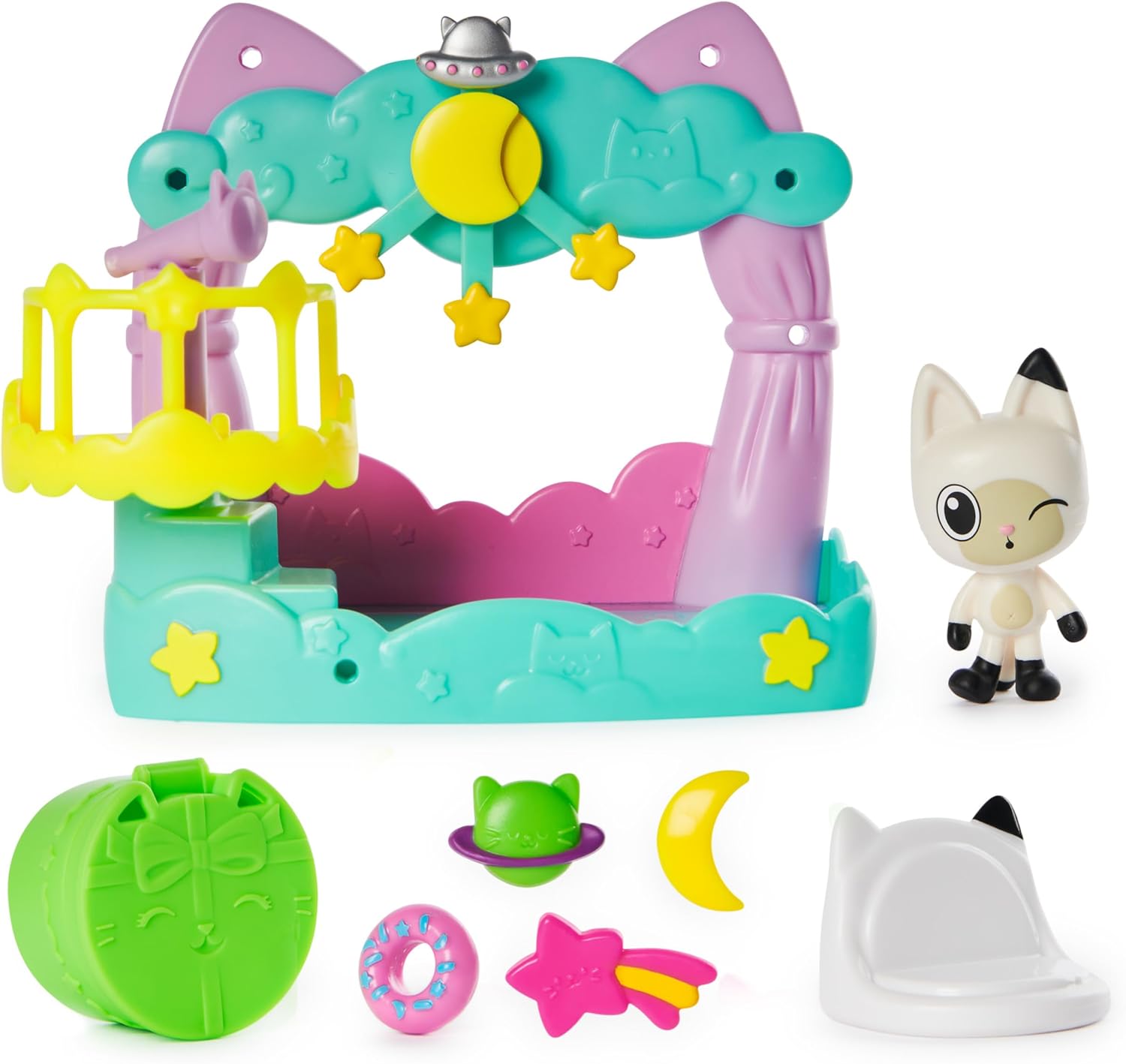 Pandy Paws Dreamy Balcony Playset - 8-Piece Dollhouse Toy with Figure & Accessories