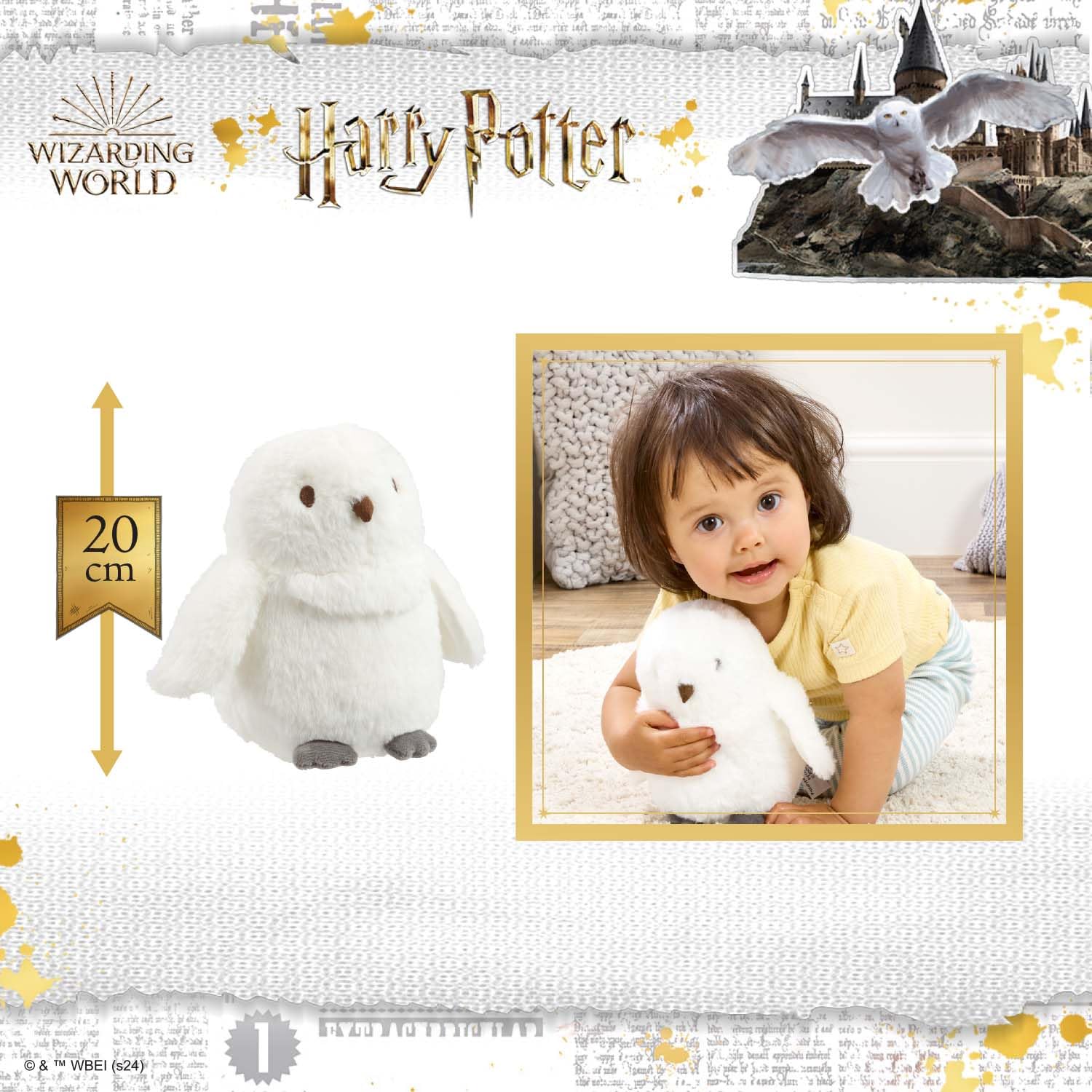 Rainbow Designs Hedwig Harry Potter Plush - My First Stars of Hogwarts - Soft Cuddle Toy for Babies 3