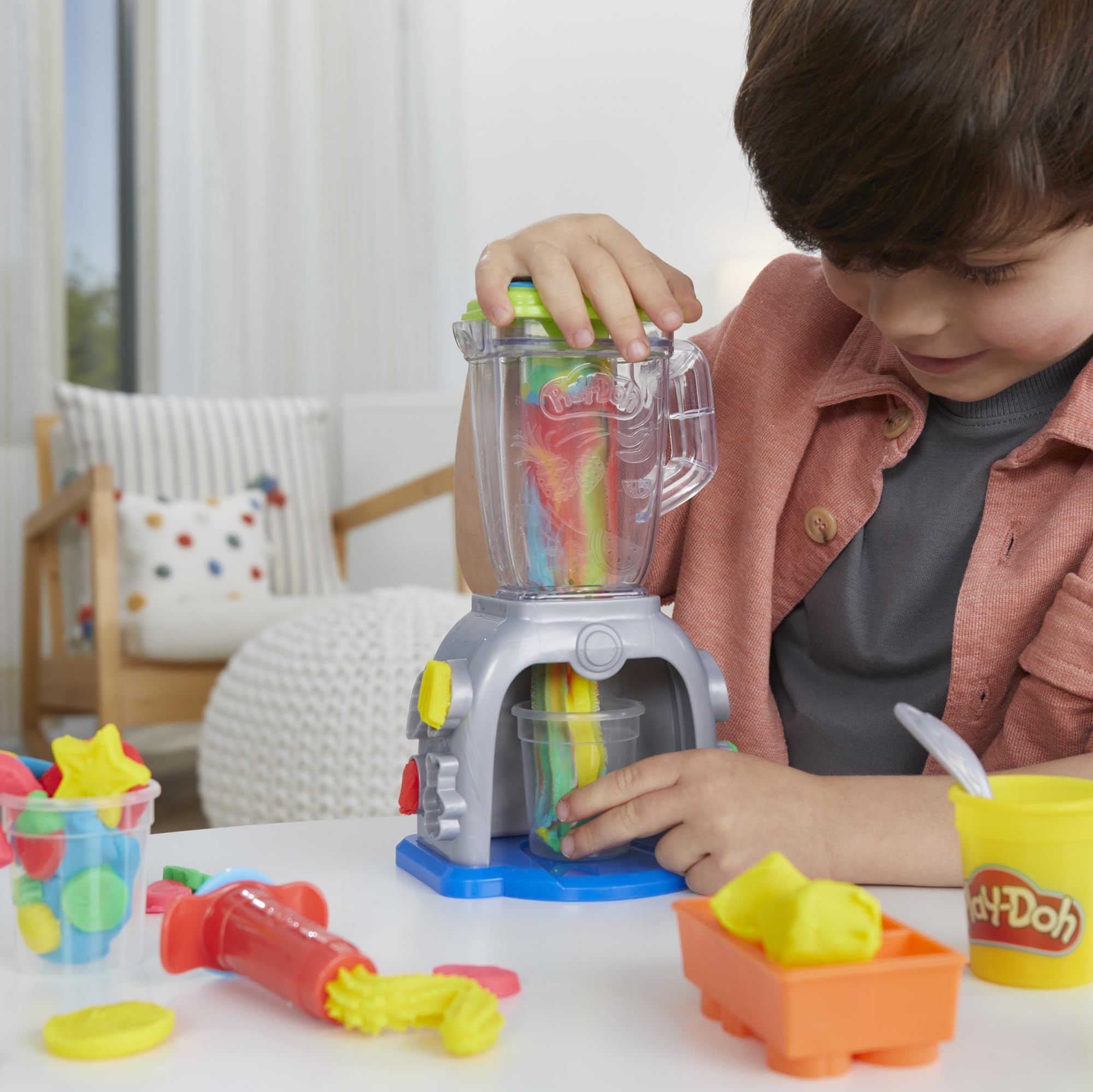 Play-Doh Swirlin' Smoothies Toy Blender Playset - Creative Kitchen Roleplay for Ages 3+ 6