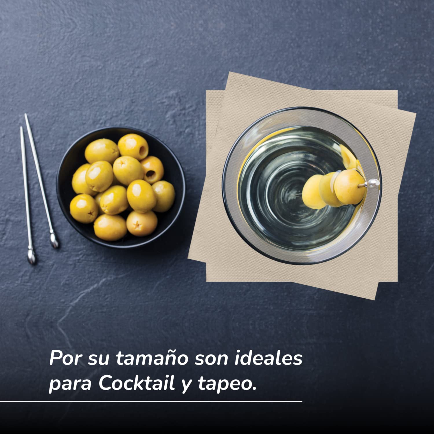 Hostelnovo Eco 10x10 cm Recycled Paper Napkins - 600 Pack, Biodegradable Cocktail Napkins 6