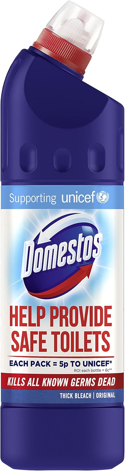 Domestos Original Dickflüssiges Bleichmittel 750 ml – Toiletten- und Mehrflächenreiniger