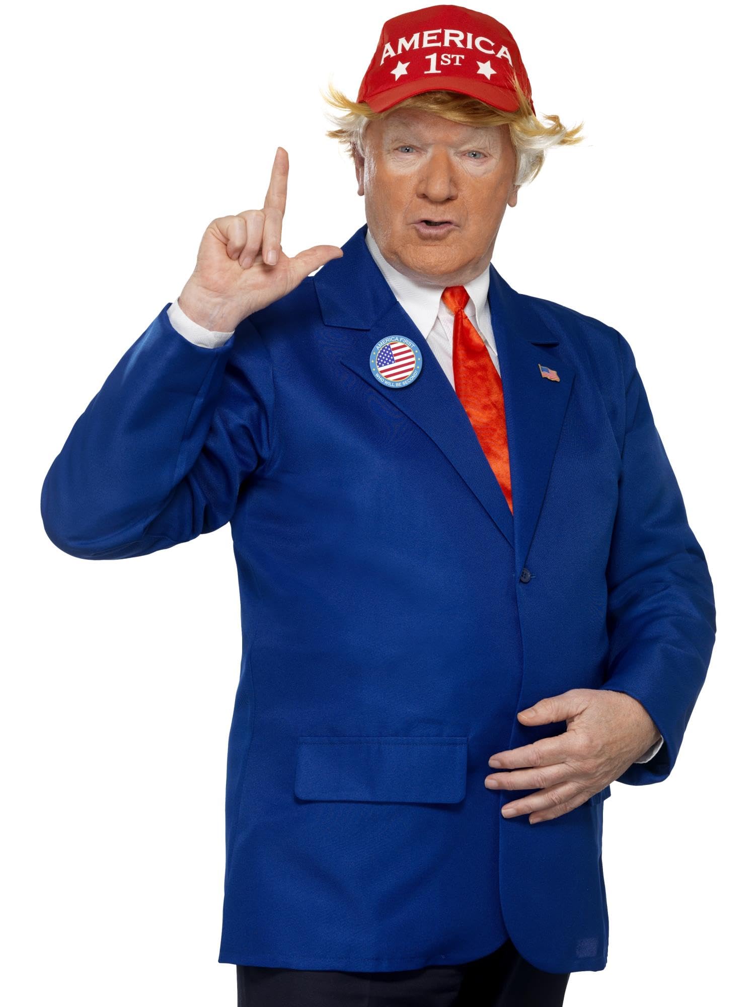 Smiffys President Costume - Adult Mens Fancy Dress with Jacket, Tie, Hat & Badges 4