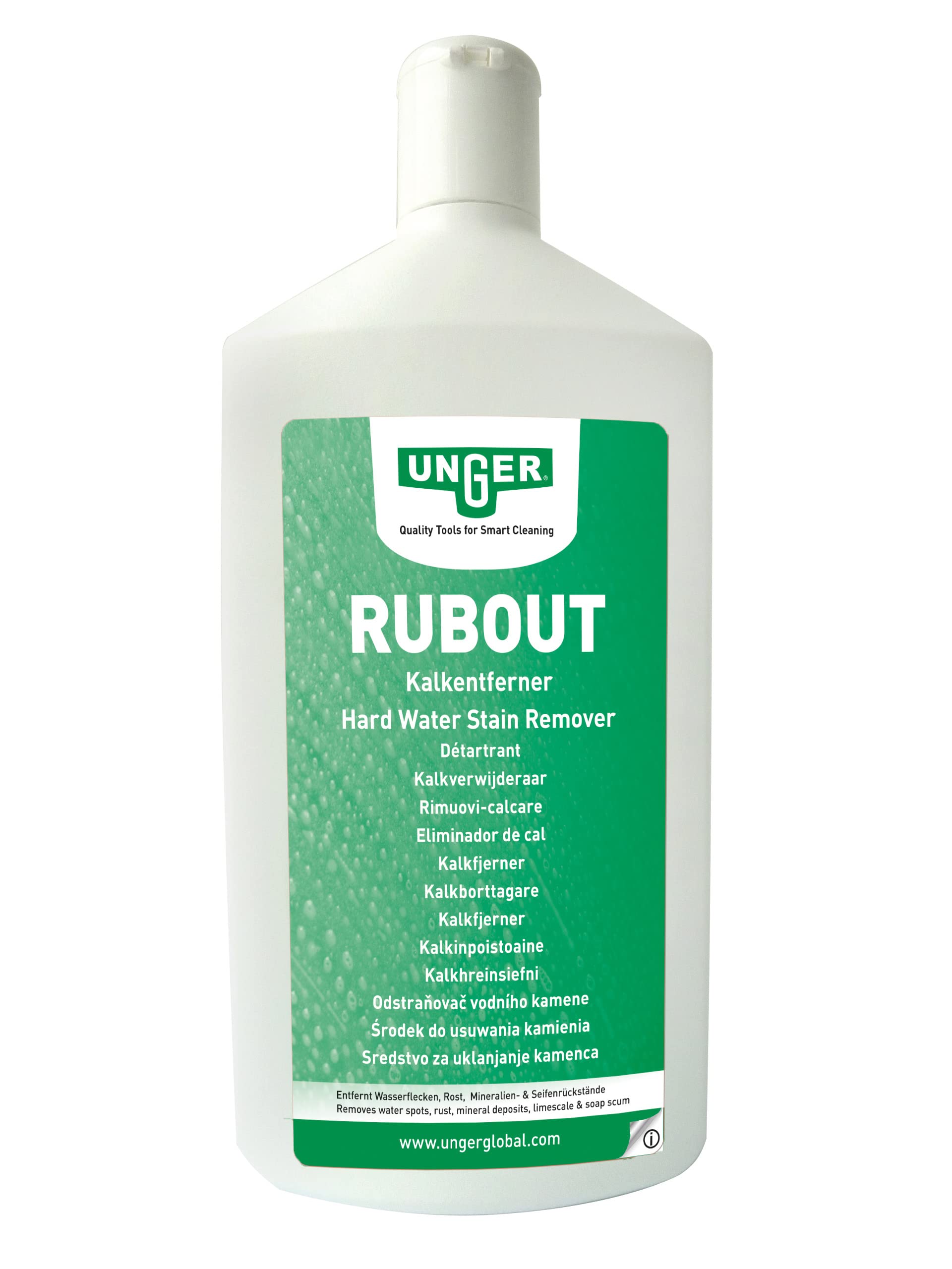 Unger Rub Out Stain Remover - Removes Hard Water Stains & Limescale | 500ml Liquid
