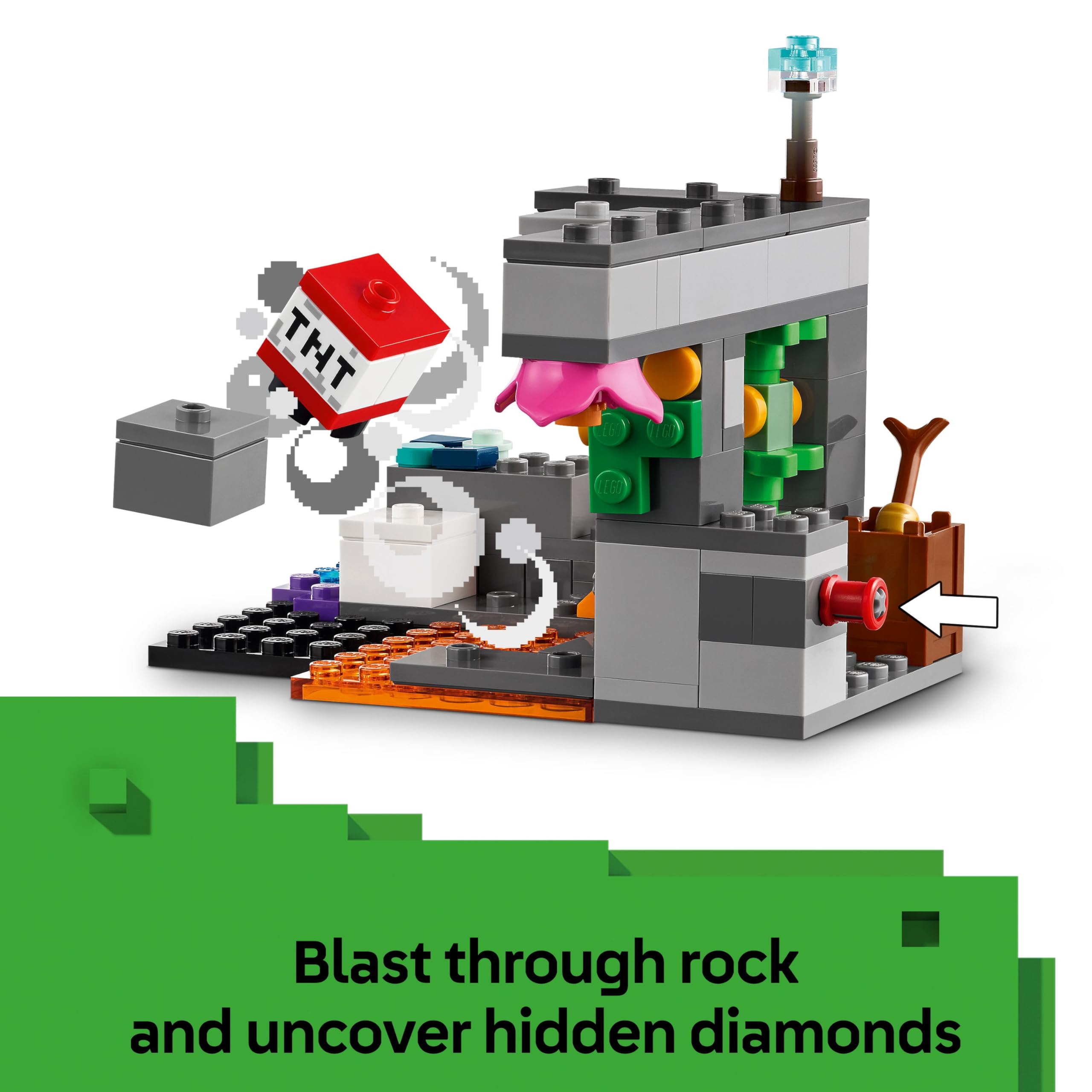 LEGO Minecraft The Warden Encounter 21274 – Baubare Warden-Figur mit Minifigur und üppigem Höhlenset 5