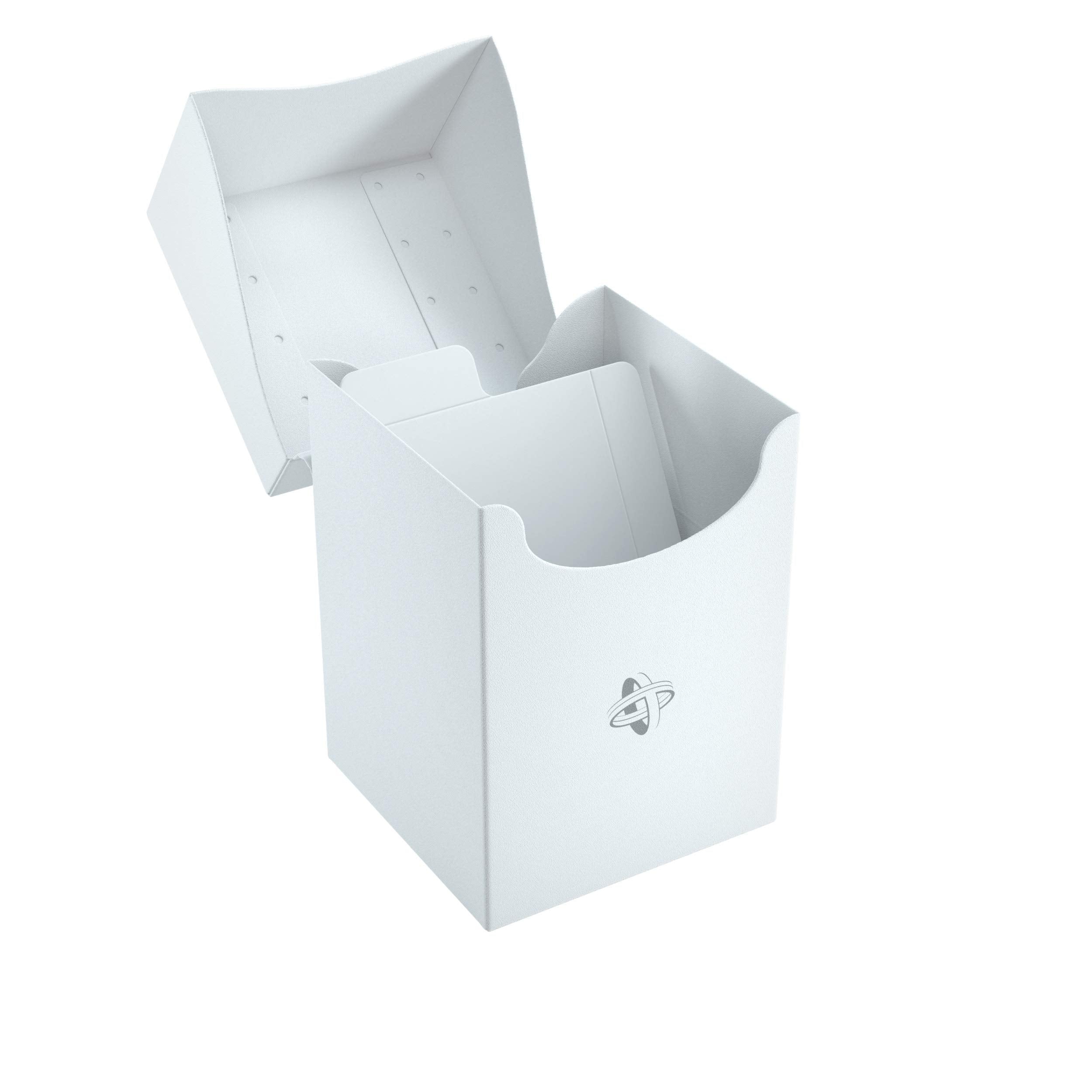 Gamegenic 100-Card Deck Holder for Trading Card Games - White | Cobra Neck Technology | Self-Locking Lid