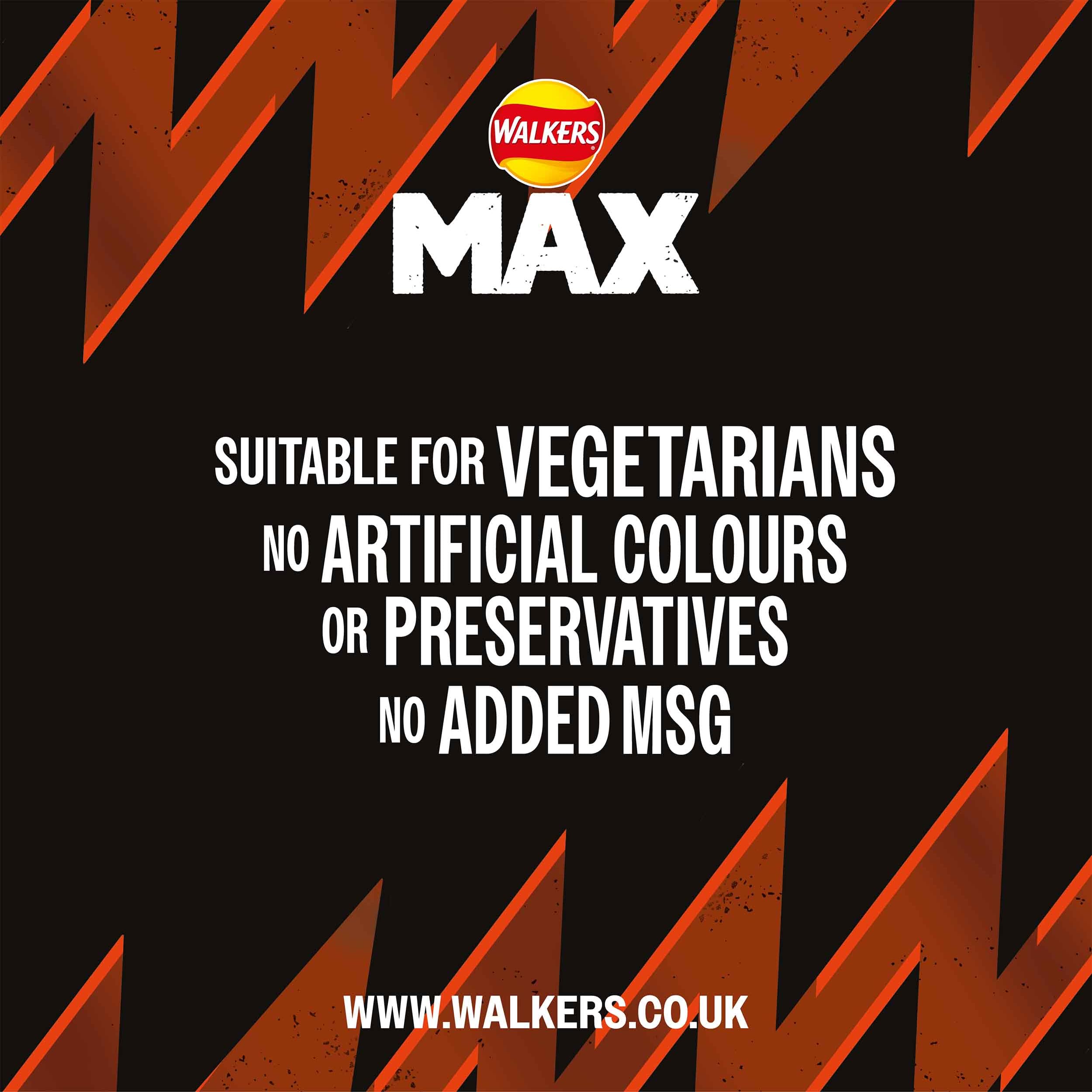 Walkers Max Sizzling Flame Grilled Steak Crisps 50g (Pack of 24) 4