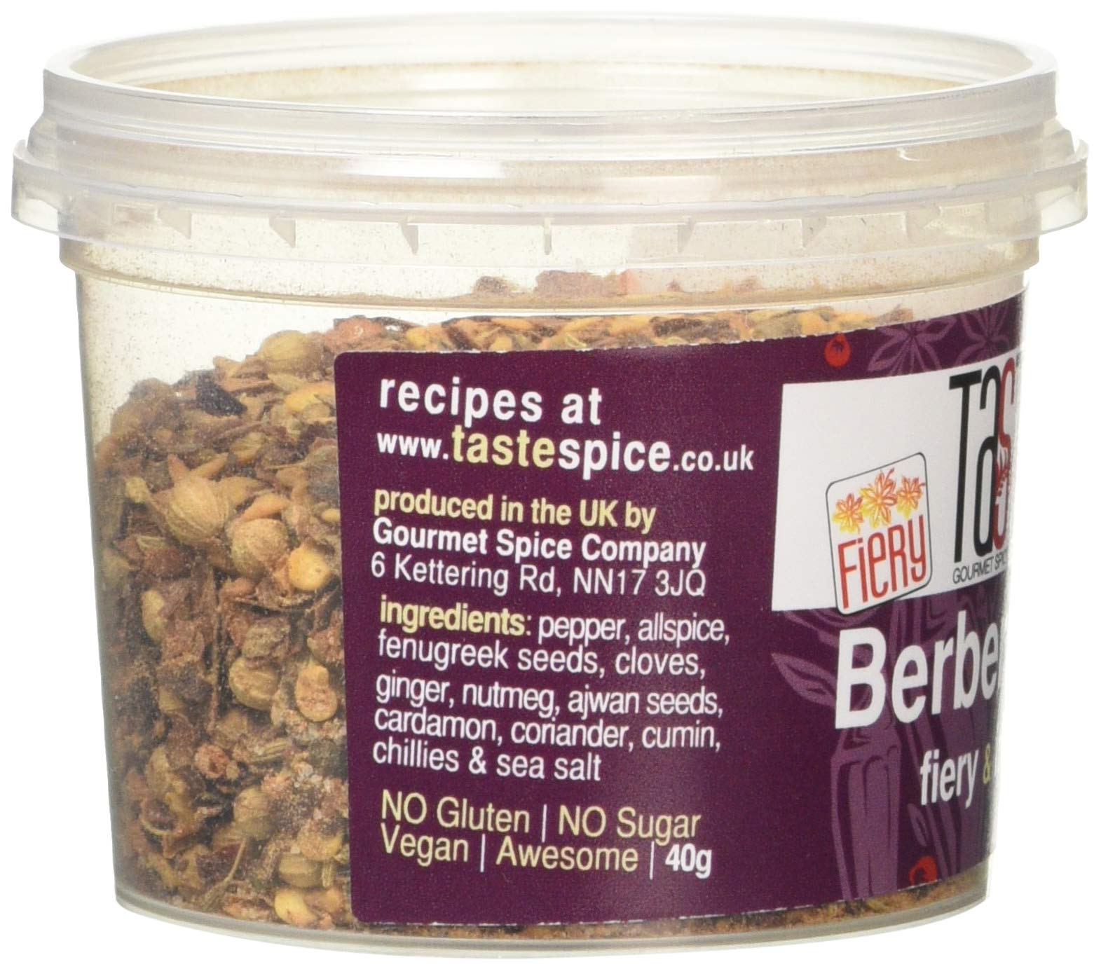 Gourmet Spice Company Hot Berbere Meat Seasoning Powder - Fiery Chilli Blend, 40g