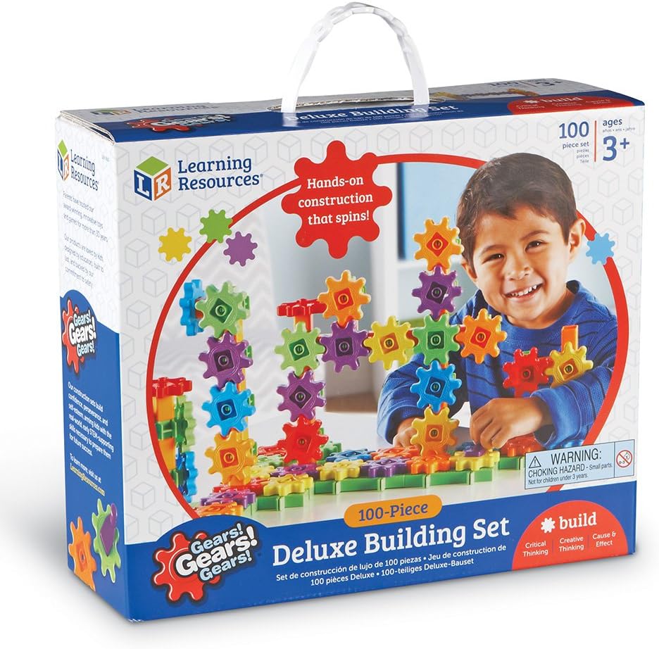 Learning Resources Gears Gears Gears Deluxe Building Set - 119-Piece STEM Toy for Ages 3-7 8