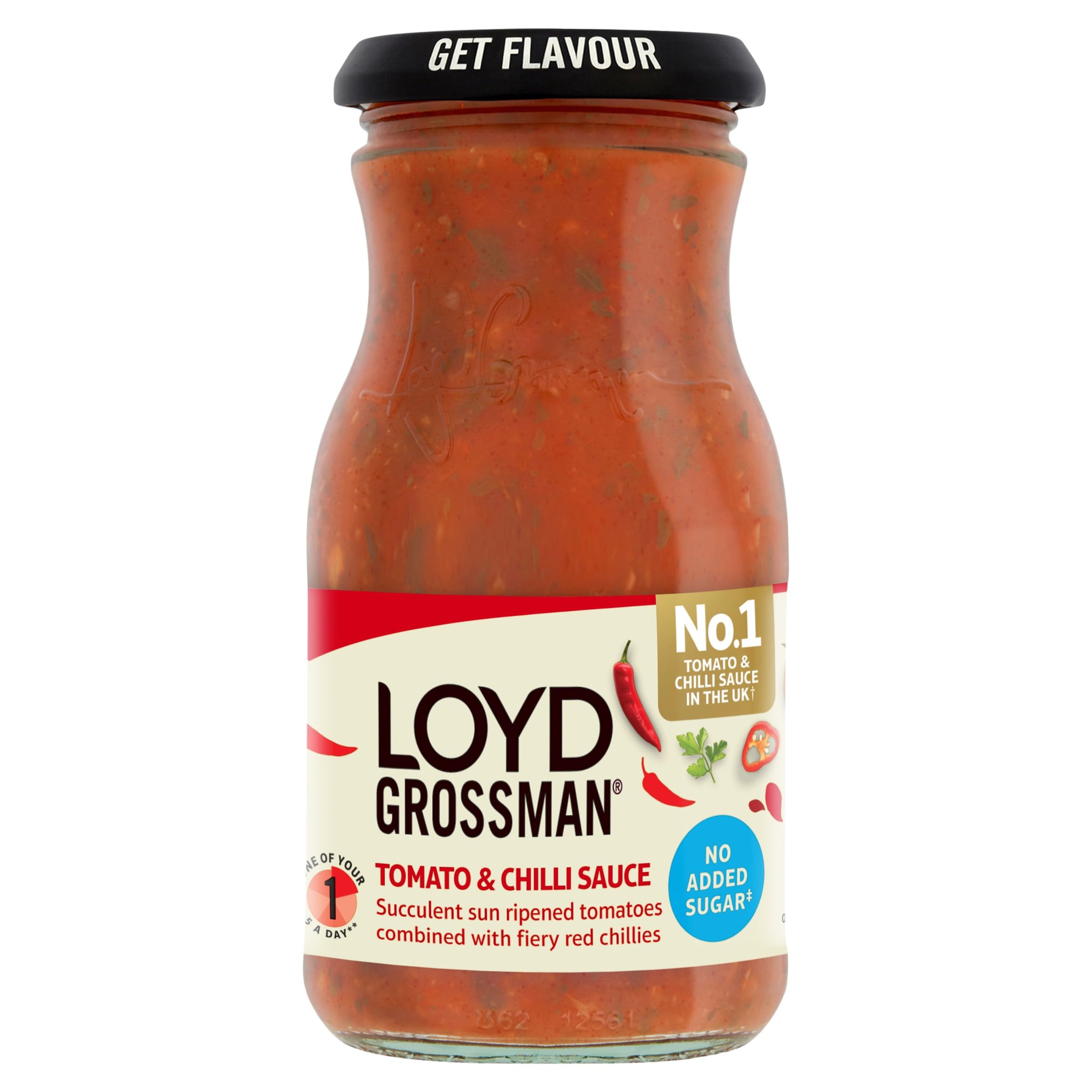 Loyd Grossman No Added Sugar Italian Tomato & Chilli Sauce – Medium Heat, Vegetarian Pasta Sauce, 350g Jar 4