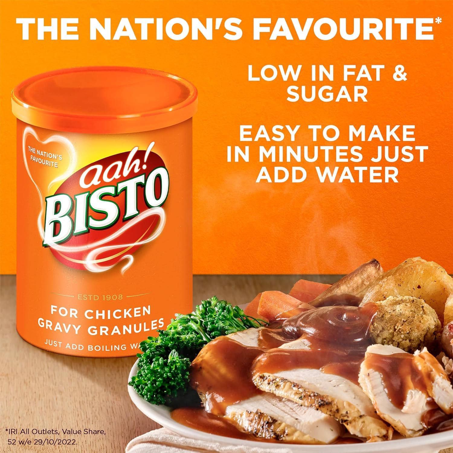 Bisto - Flavoursome & Delicious Chicken Gravy Granules 190g 6